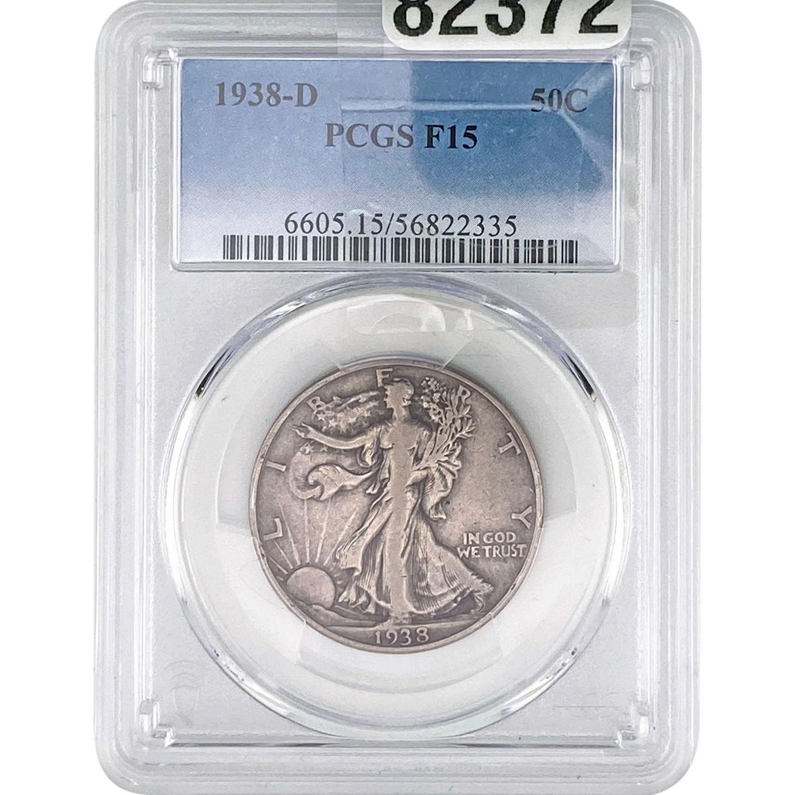 1938-D Walking Liberty Half Dollar PCGS F15 (1 of 2)