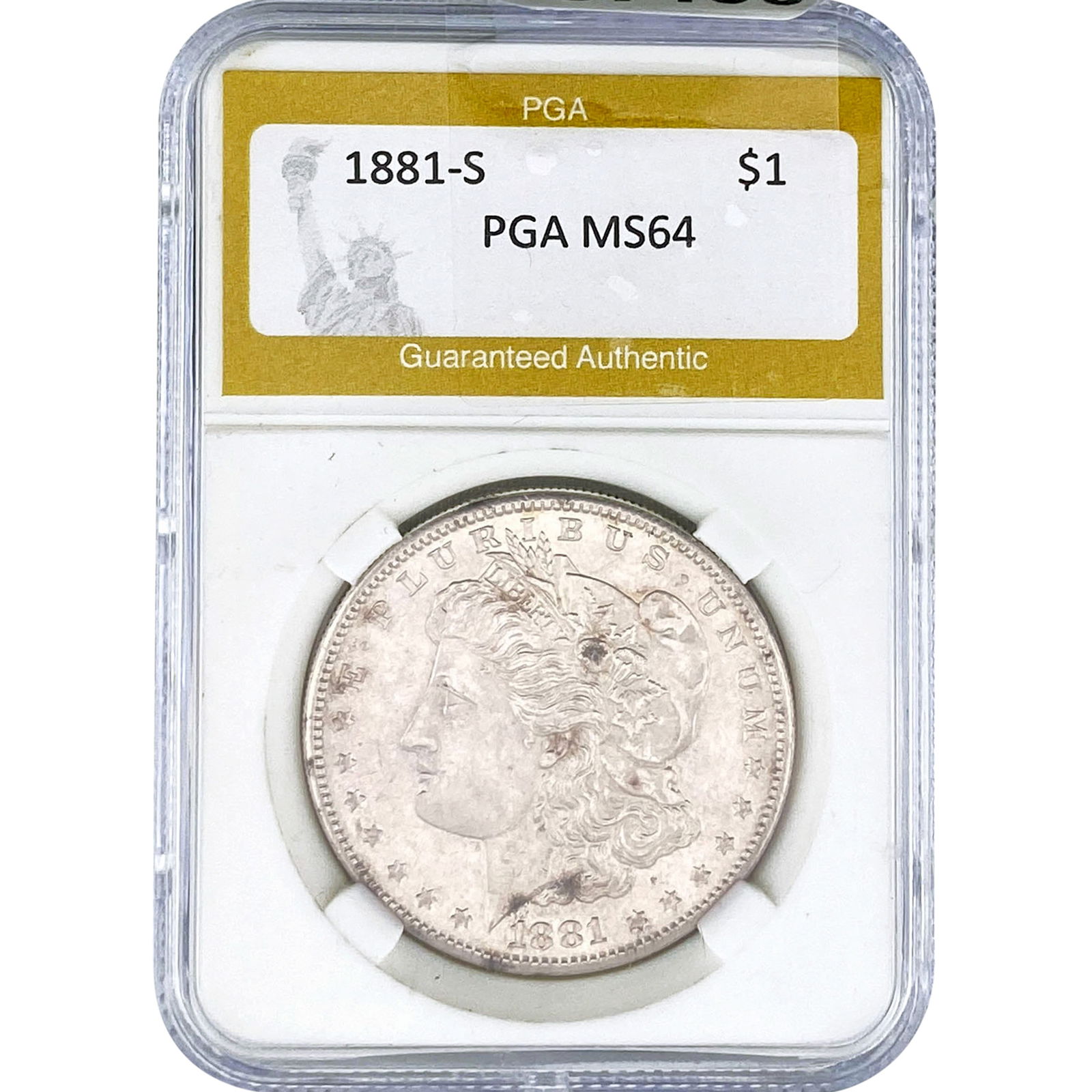 1881-S Morgan Silver Dollar PGA MS64: 1881-S Morgan Silver Dollar PGA MS64