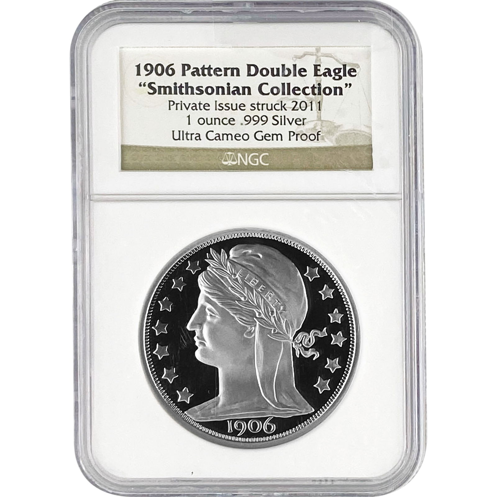 1906 NGC 1oz Silver DBL E Smithsonian Collection (1 of 2)