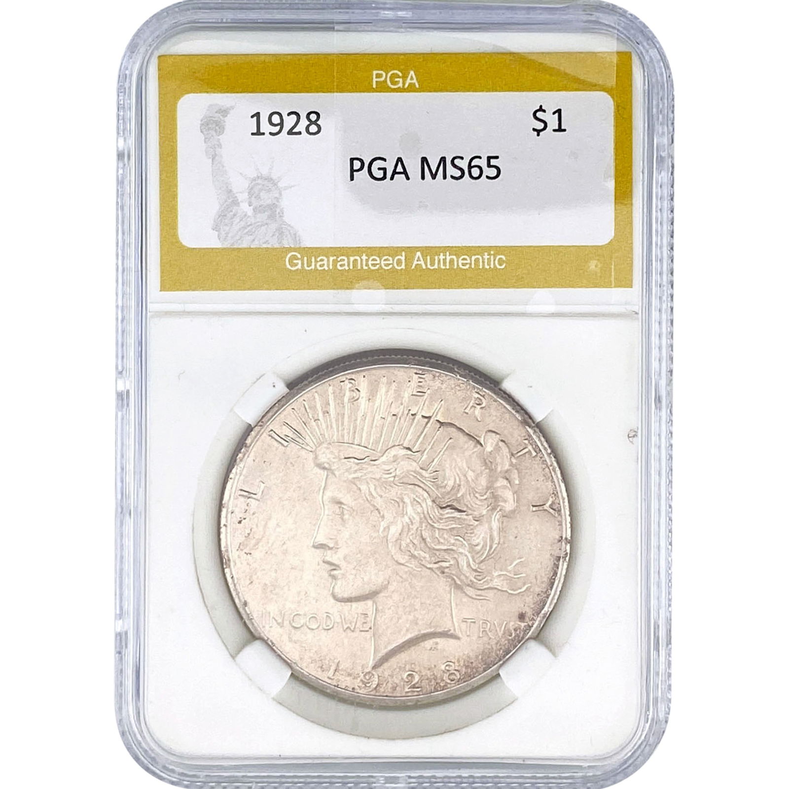 1928 Silver Peace Dollar PGA MS65 (1 of 2)