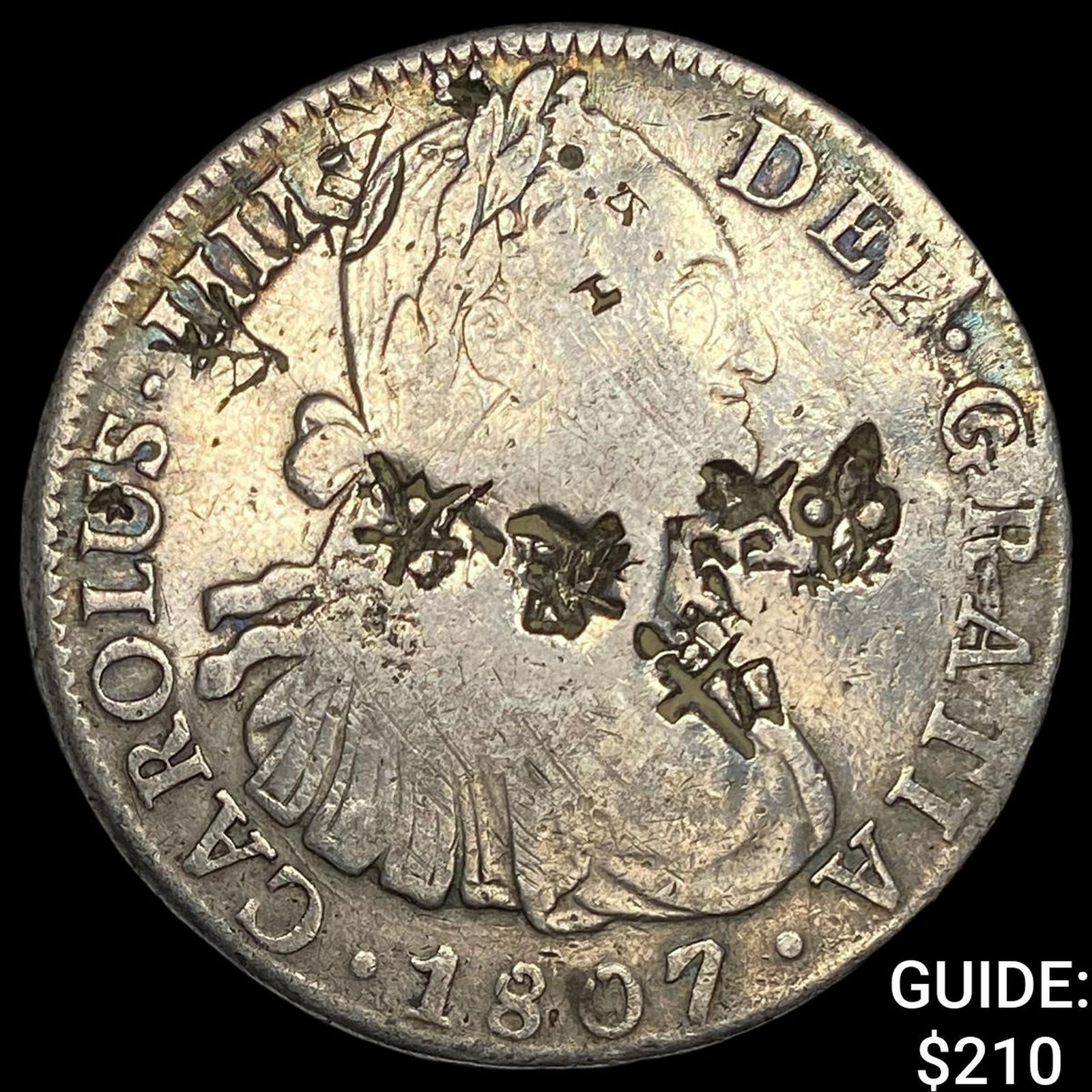 1807 Mo Mexico Silver 8 Reales Chopmarked NEARLY UNCIRCULATED (1 of 2)