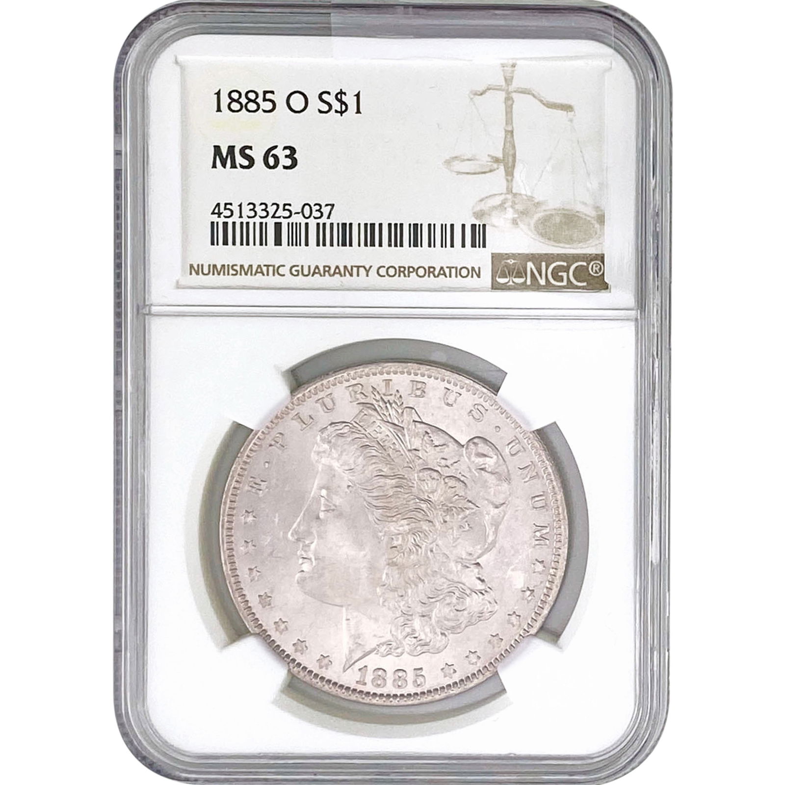 1885-O Morgan Silver Dollar NGC MS63 (1 of 2)