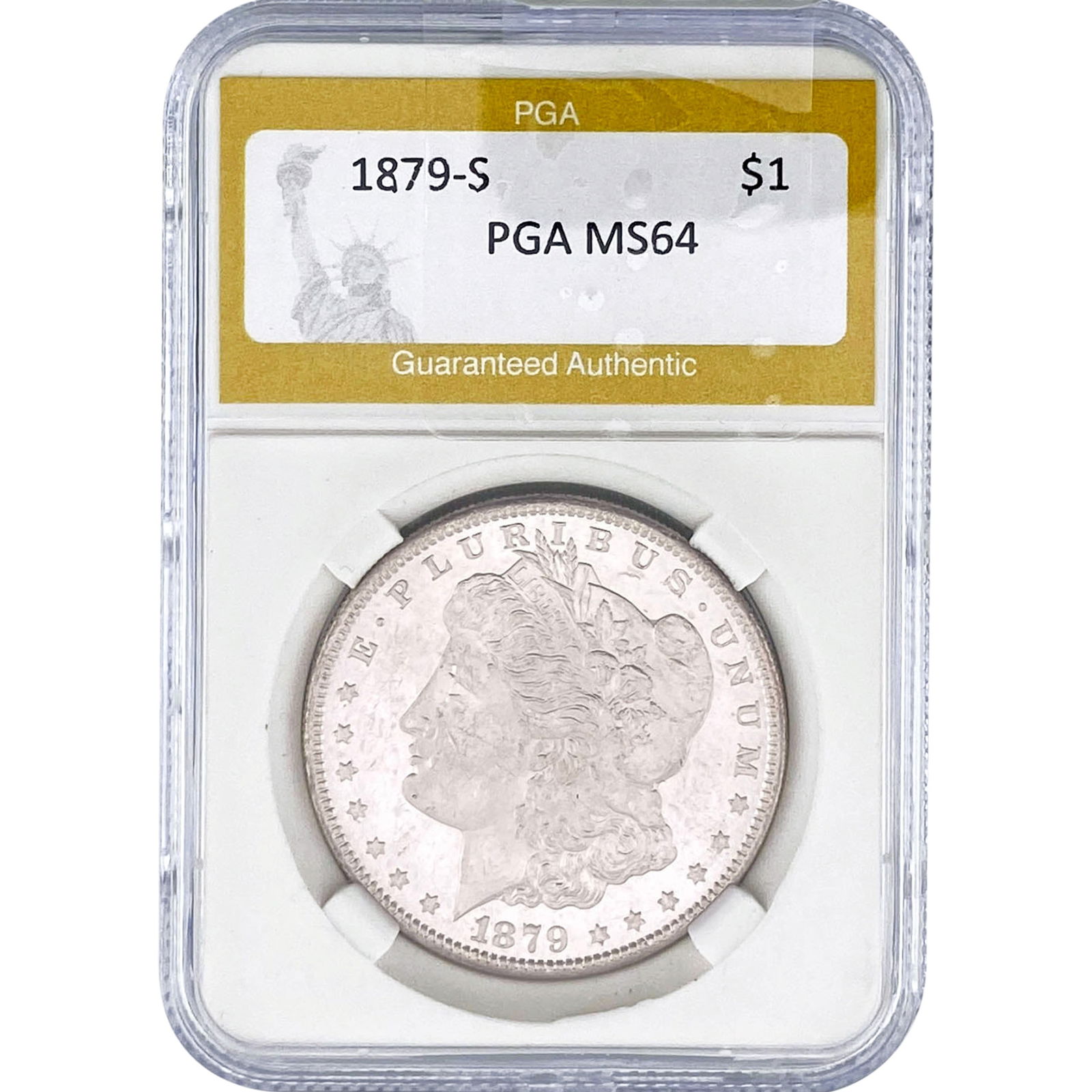 1879-S Morgan Silver Dollar PGA MS64: 1879-S Morgan Silver Dollar PGA MS64