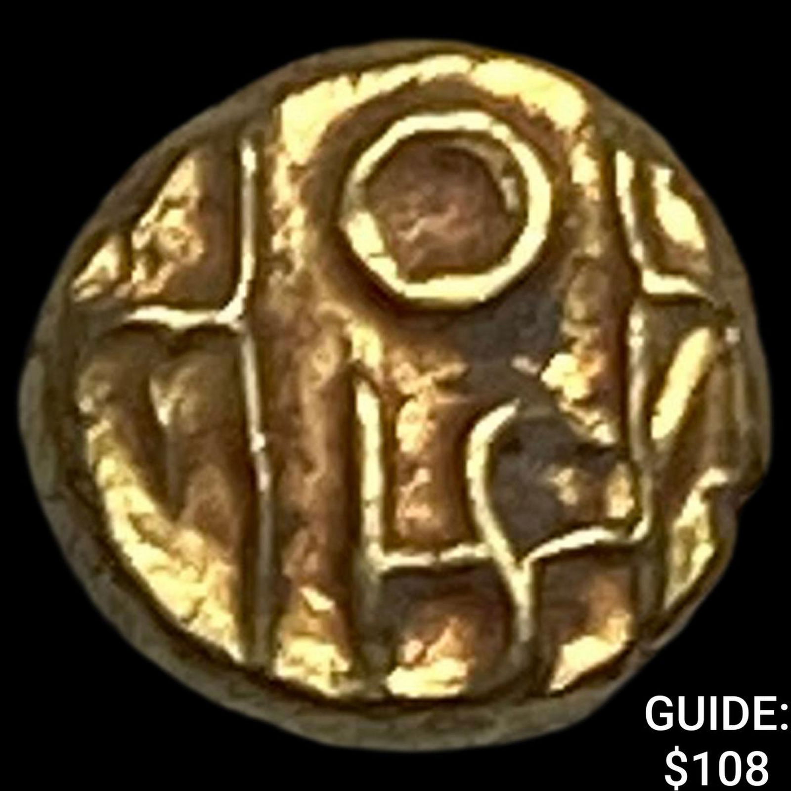 1600-1800 India .014 Gold Fanam UNCIRCULATED: 1600-1800 India .014 Gold Fanam UNCIRCULATED