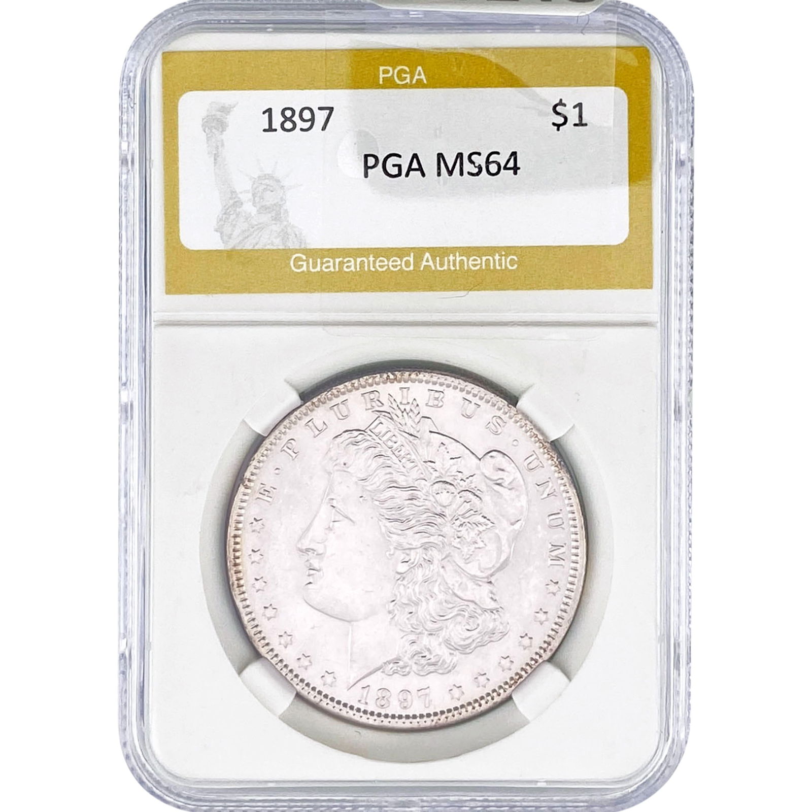 1897 Morgan Silver Dollar PGA MS64: 1897 Morgan Silver Dollar PGA MS64