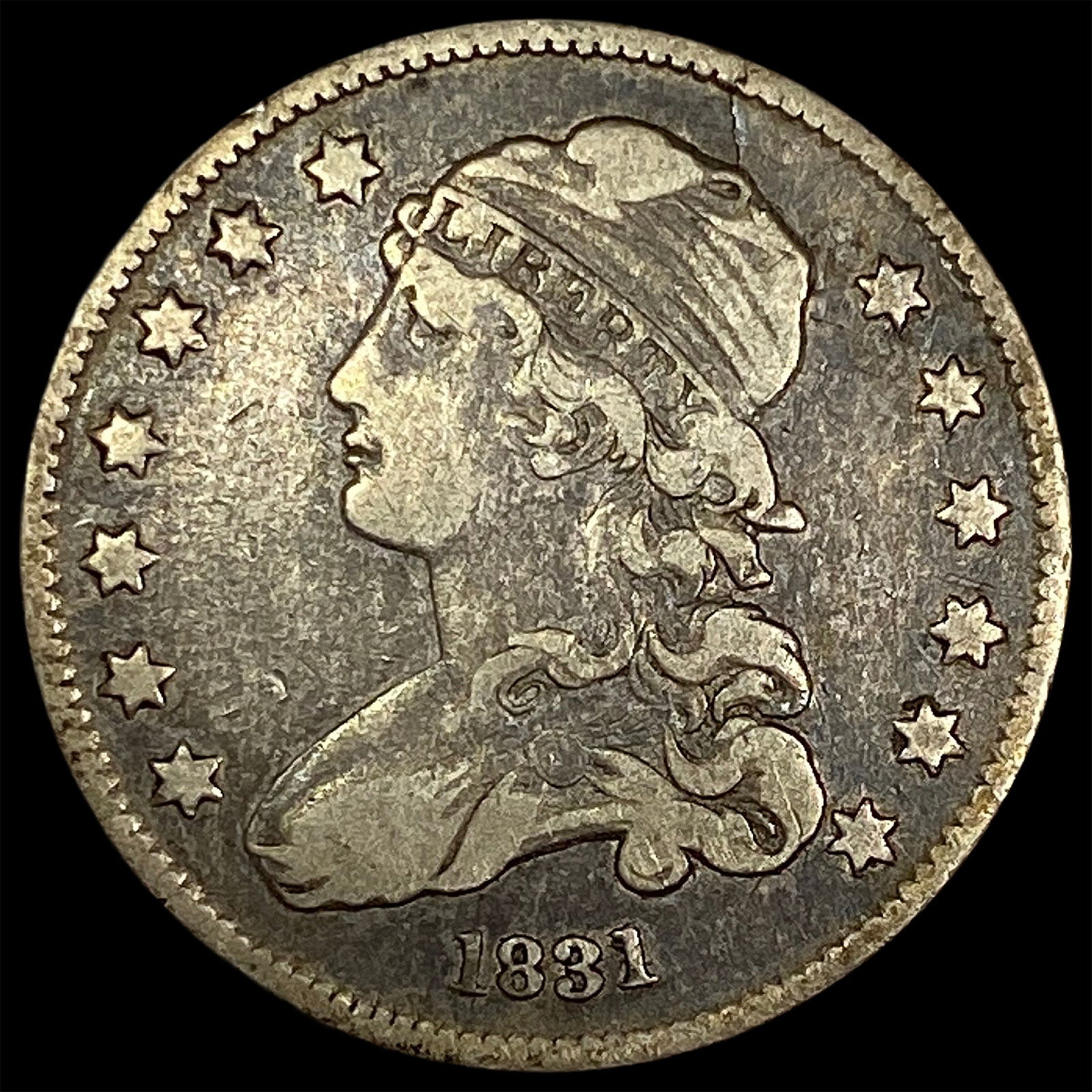 1831 Capped Bust Silver Quarter LIGHTLY CIRCULATED (1 of 2)