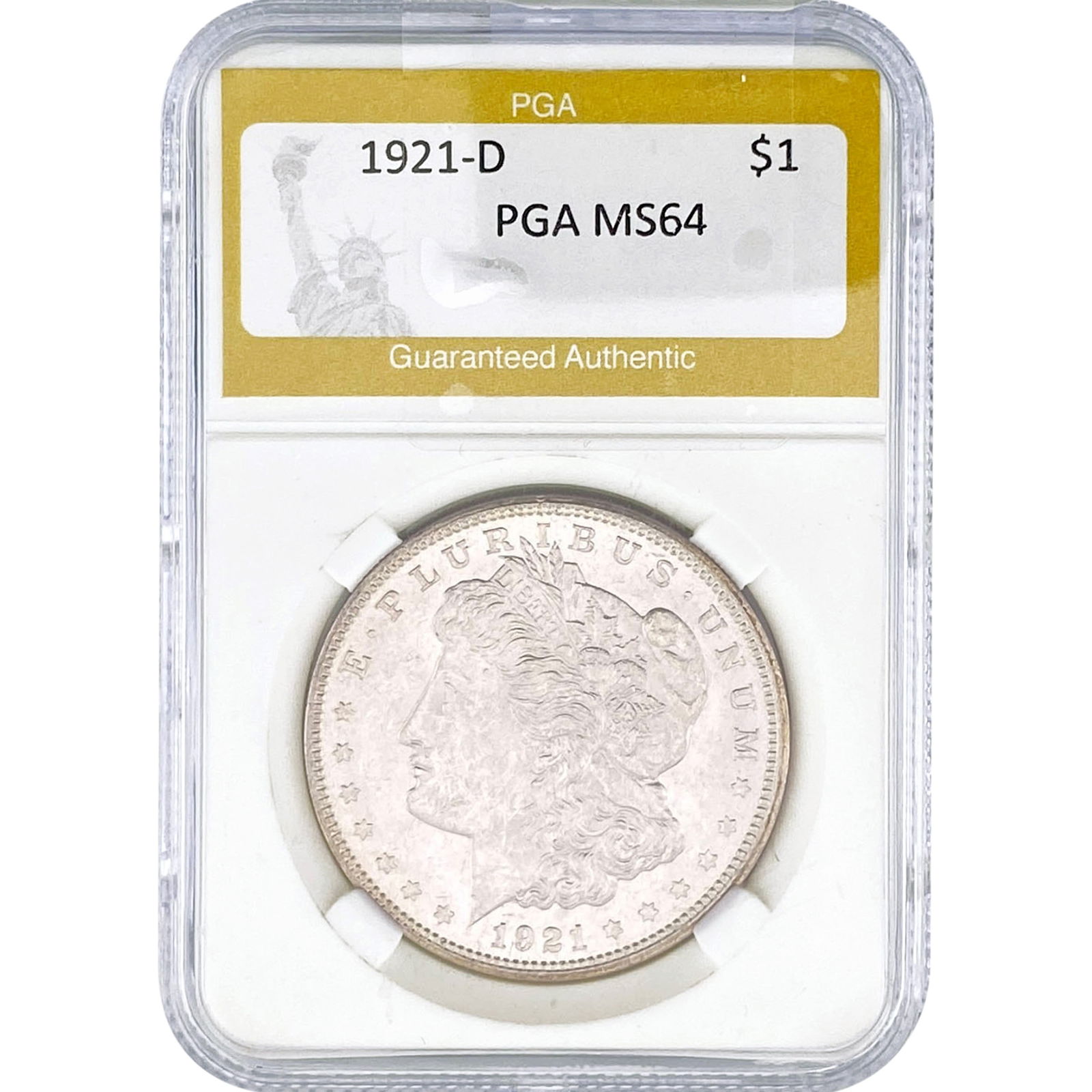 1921-D Morgan Silver Dollar PGA MS64 (1 of 2)