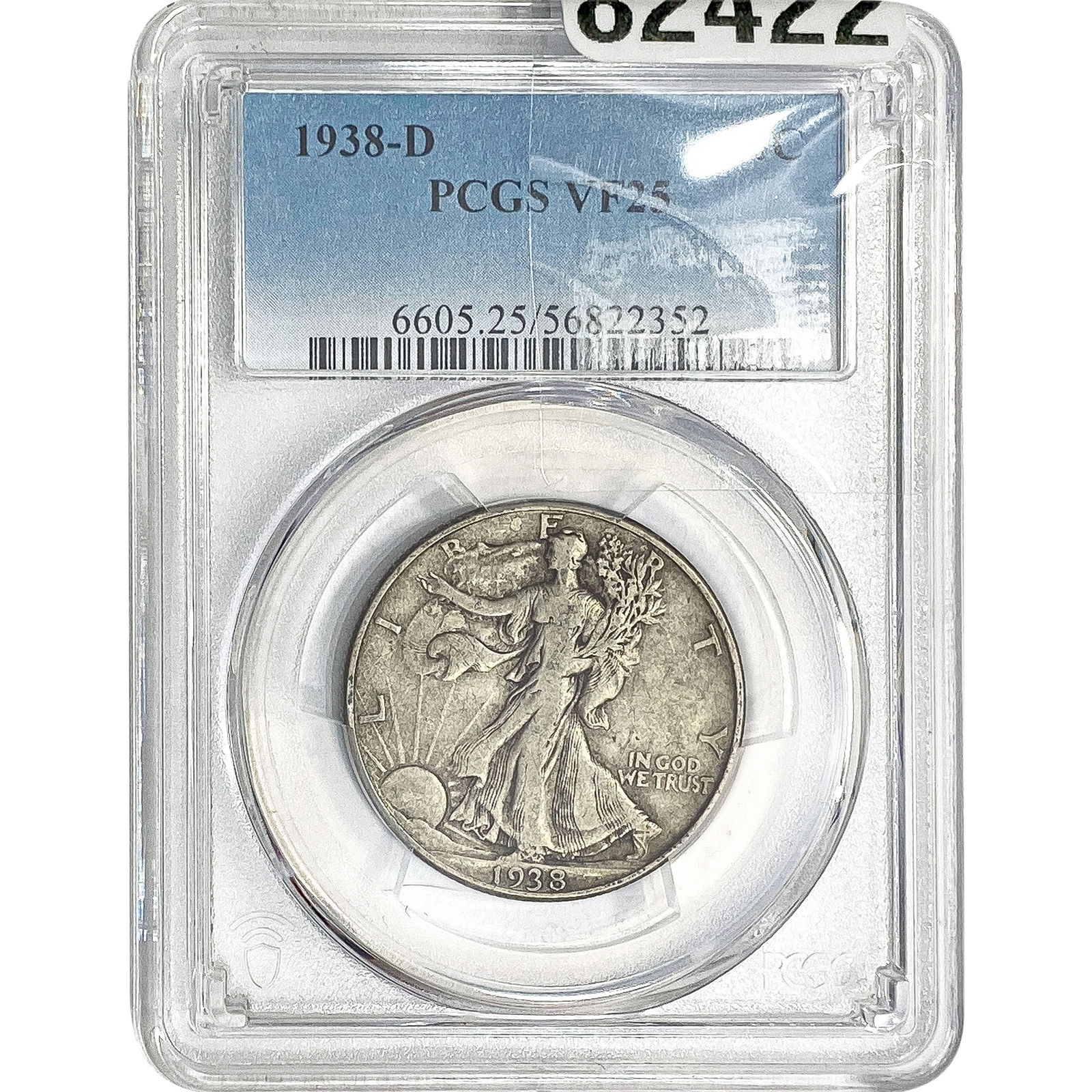 1938-D Walking Liberty Half Dollar PCGS VF25 (1 of 2)