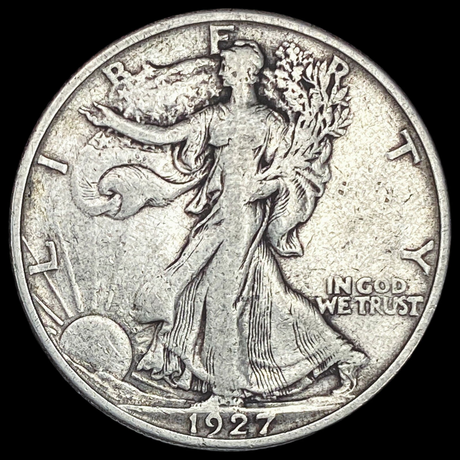 1927-S Walking Liberty Half Dollar ABOUT UNCIRCULATED (1 of 2)