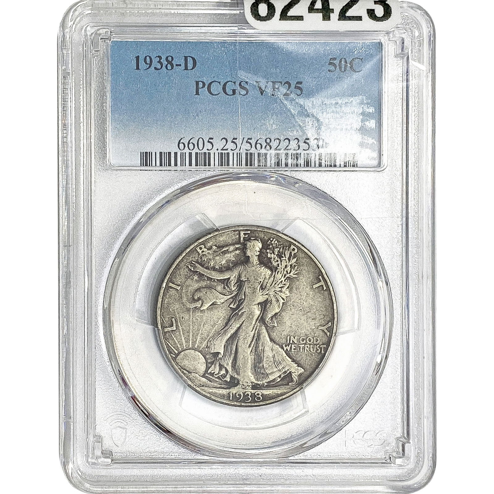 1938-D Walking Liberty Half Dollar PCGS VF25 (1 of 2)
