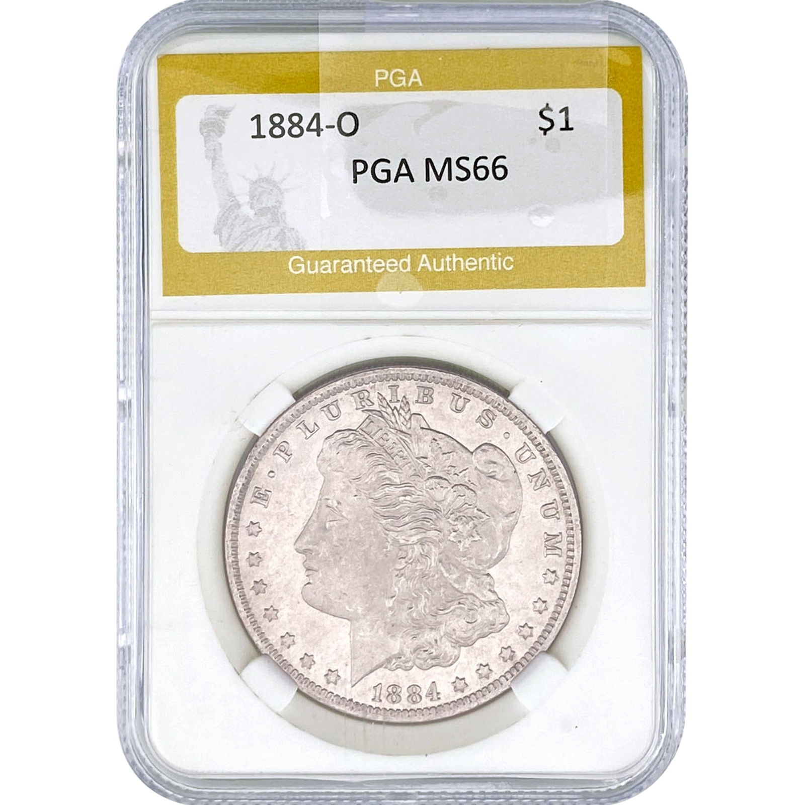 1884-O Morgan Silver Dollar PGA MS66: 1884-O Morgan Silver Dollar PGA MS66