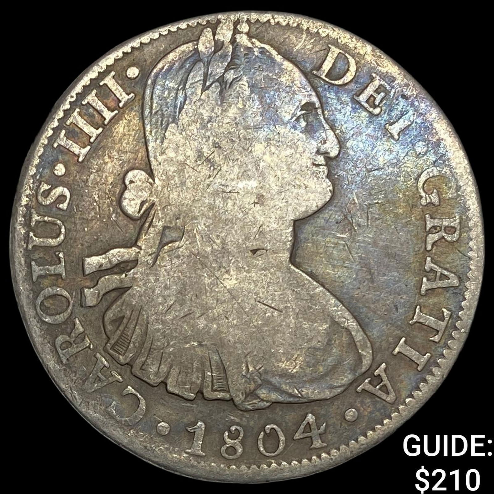 1804 Mo Mexico Silver 8 Reales Chopmarked NEARLY UNCIRCULATED (1 of 2)
