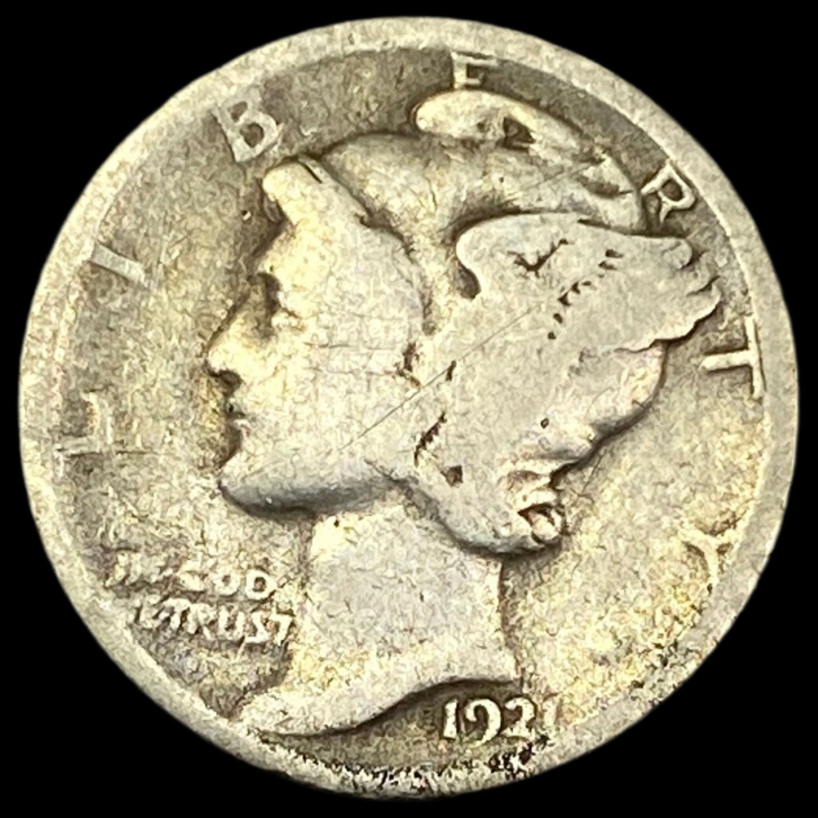 1921 Mercury Dime LIGHTLY CIRCULATED (1 of 2)