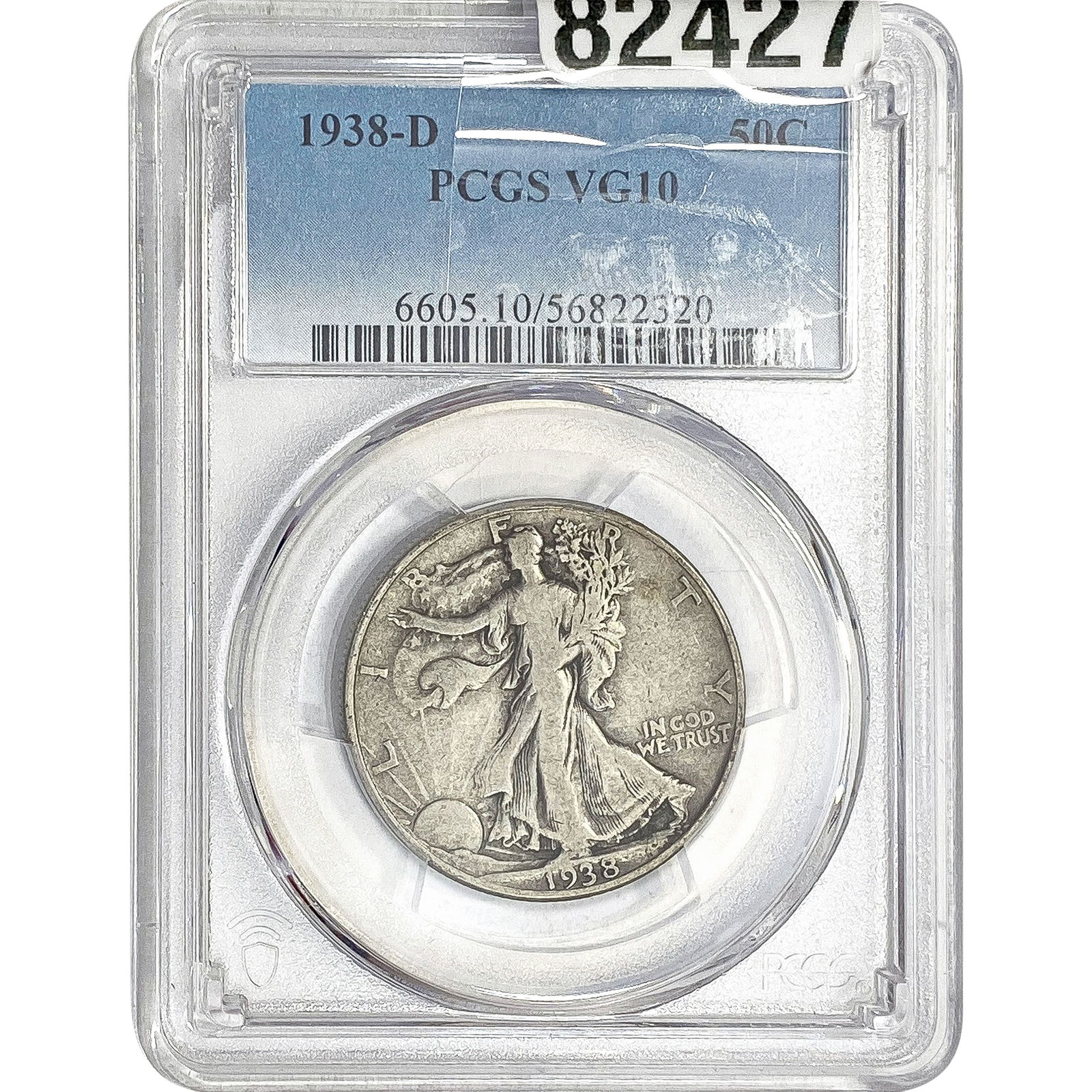 1938-D Walking Liberty Half Dollar PCGS VG10 (1 of 2)