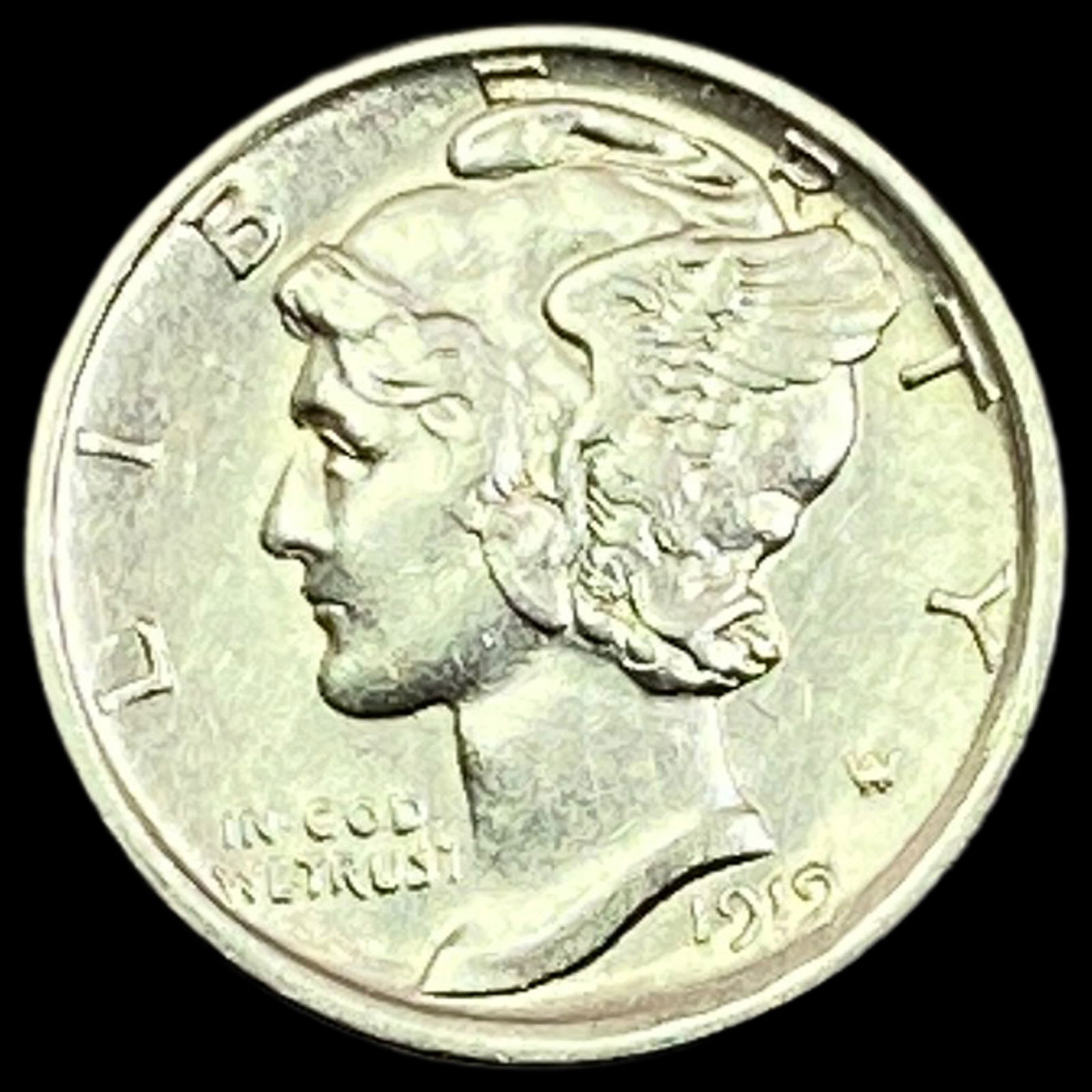 1919-D Mercury Dime CHOICE AU (1 of 2)