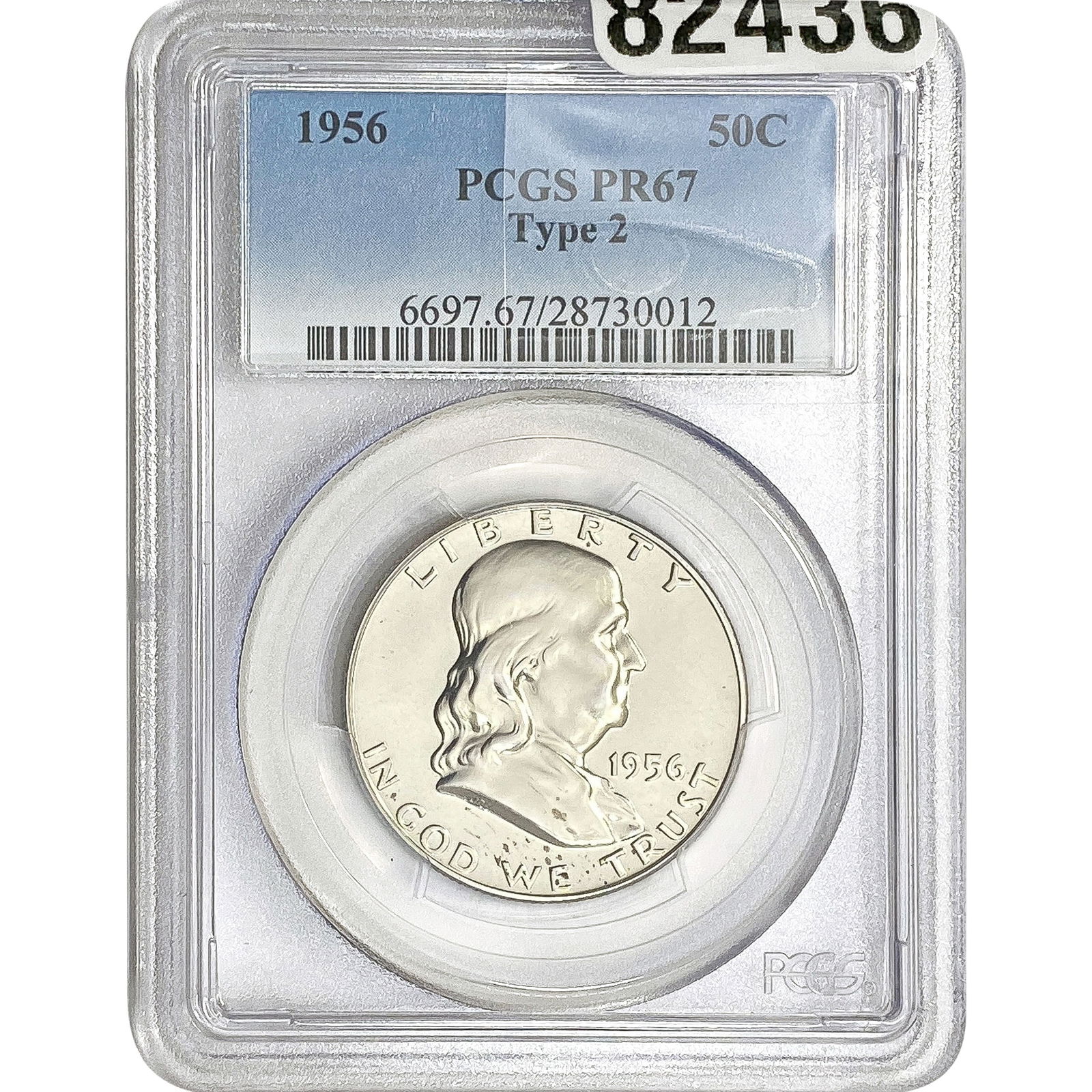 1956 Franklin Half Dollar PCGS PR67 TYPE 2 (1 of 2)