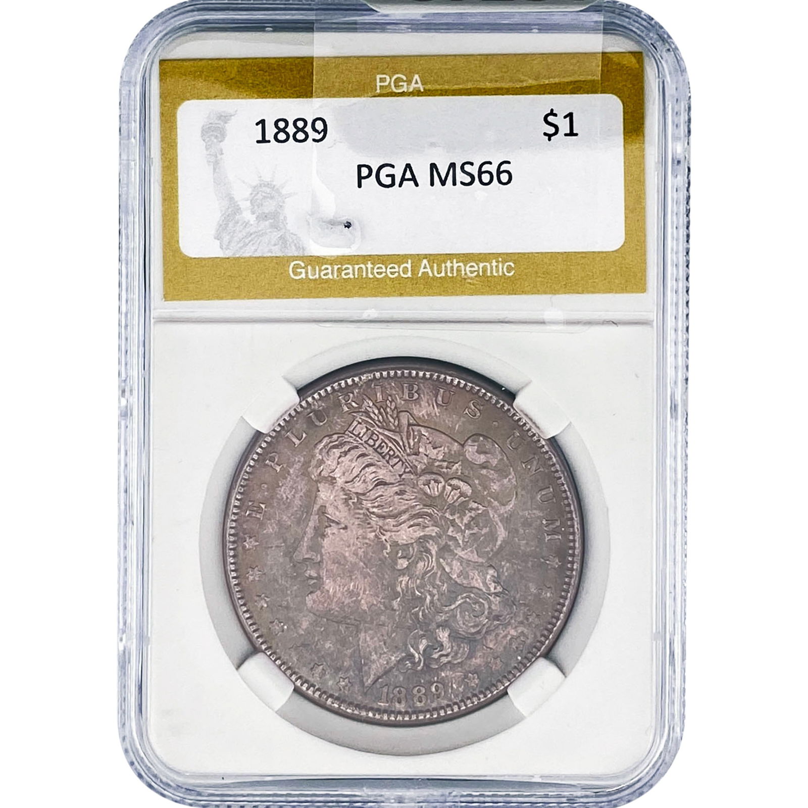 1889 Morgan Silver Dollar PGA MS66MS 66: 1889 Morgan Silver Dollar PGA MS66MS 66
