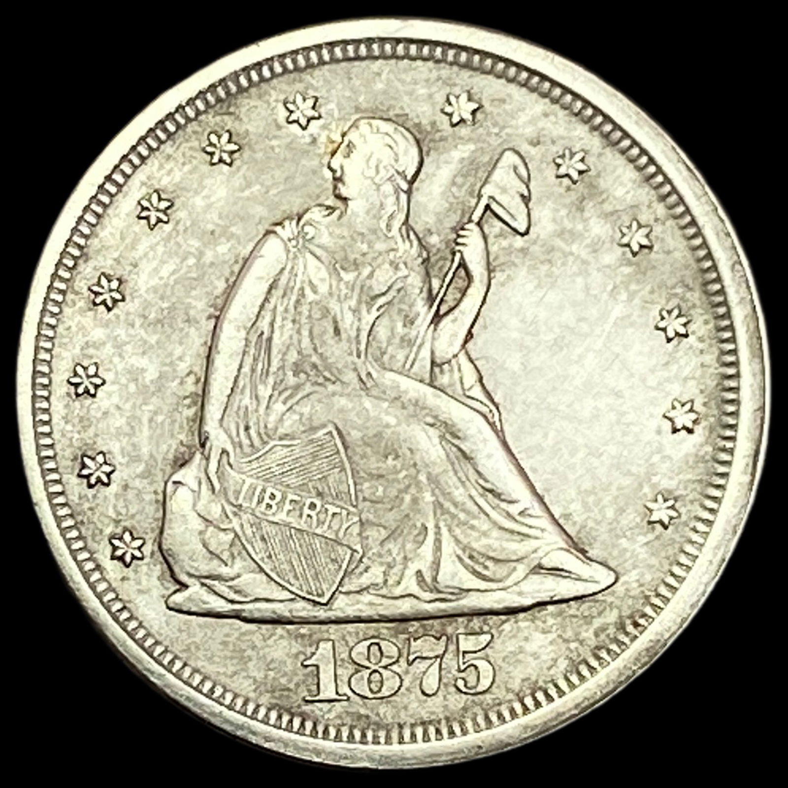 1875-S Silver Twenty Cents CLOSELY UNCIRCULATED (1 of 2)