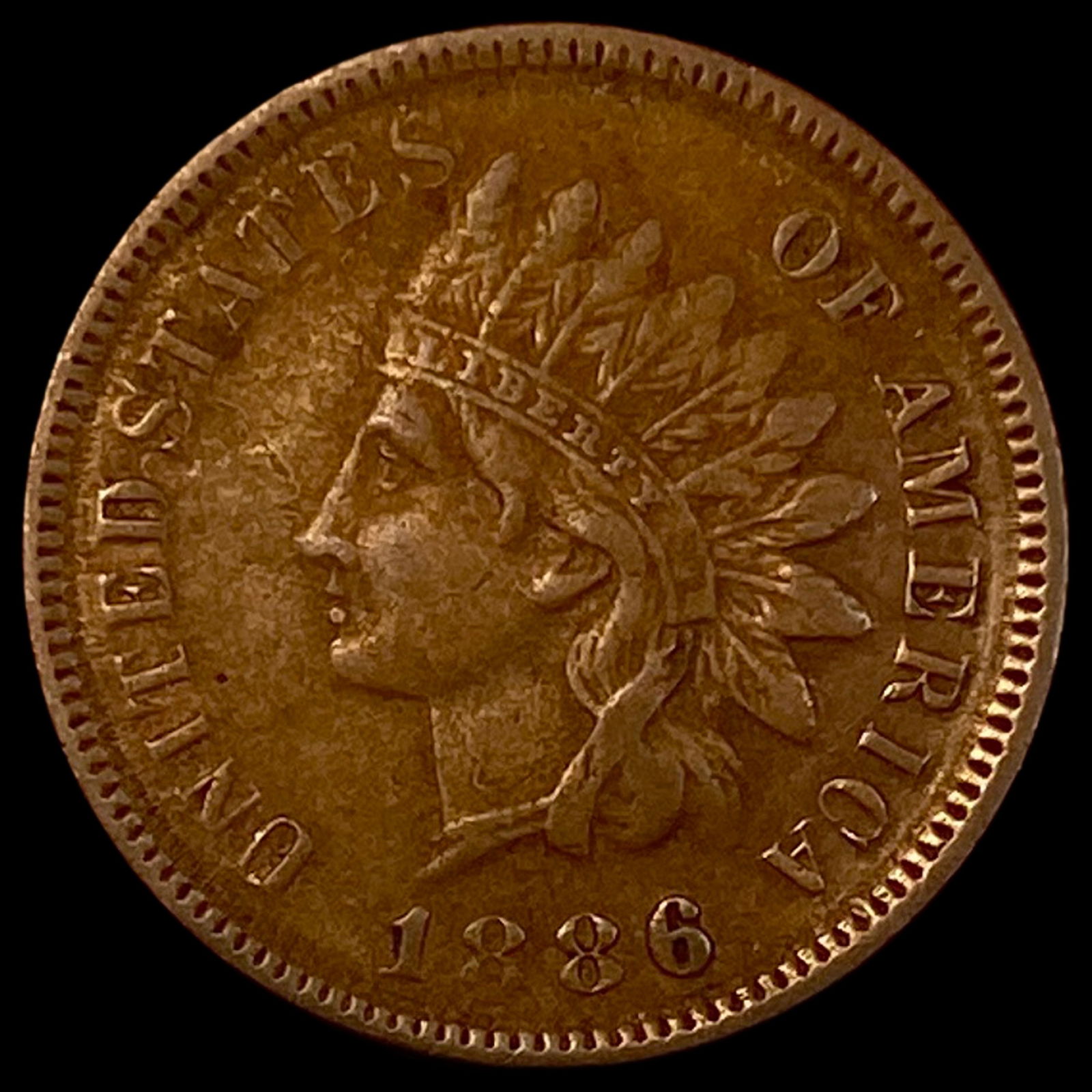 1886 Indian Head Cent NEARLY UNCIRCULATED (1 of 2)