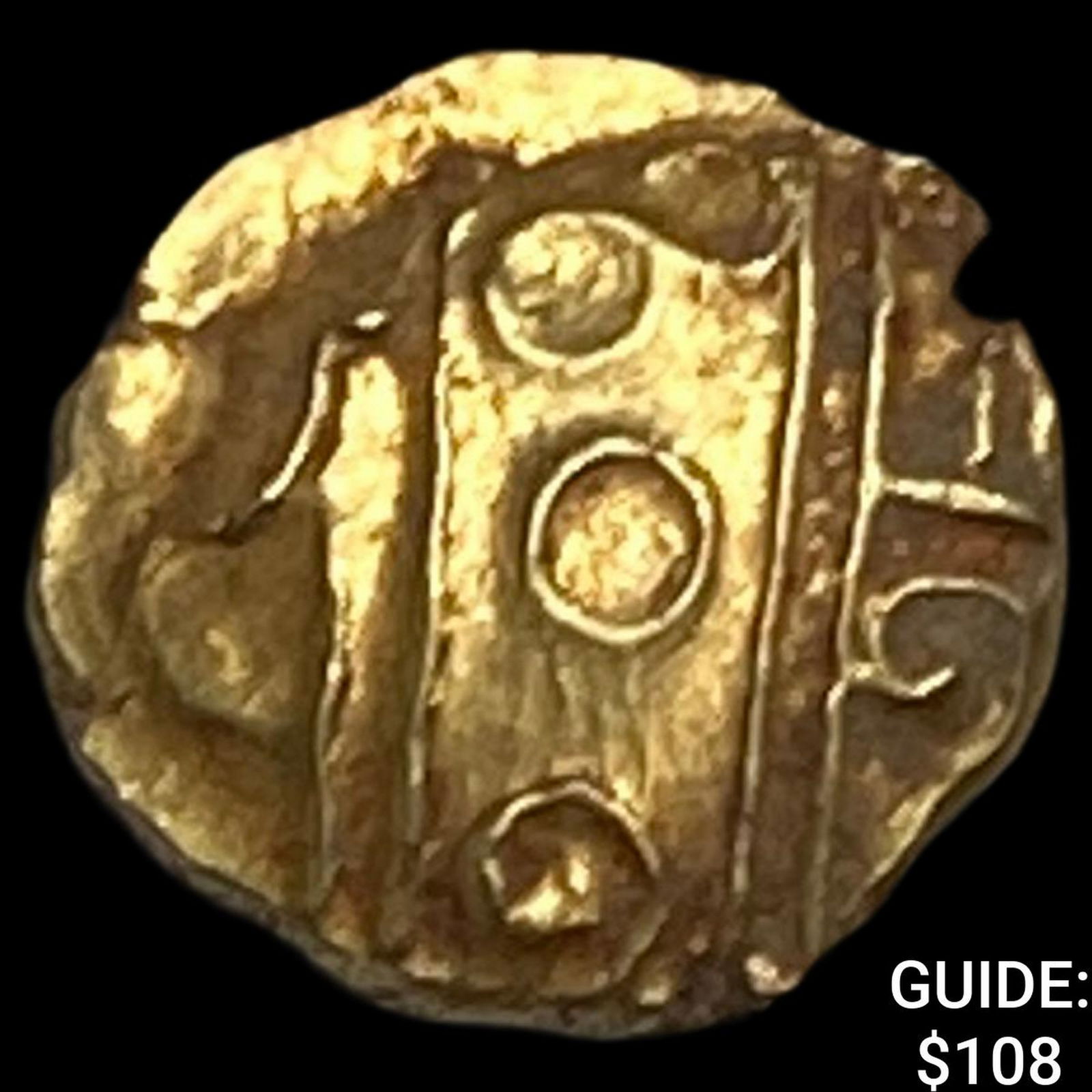 1600-1800 India .014 Gold Fanam UNCIRCULATED (1 of 2)