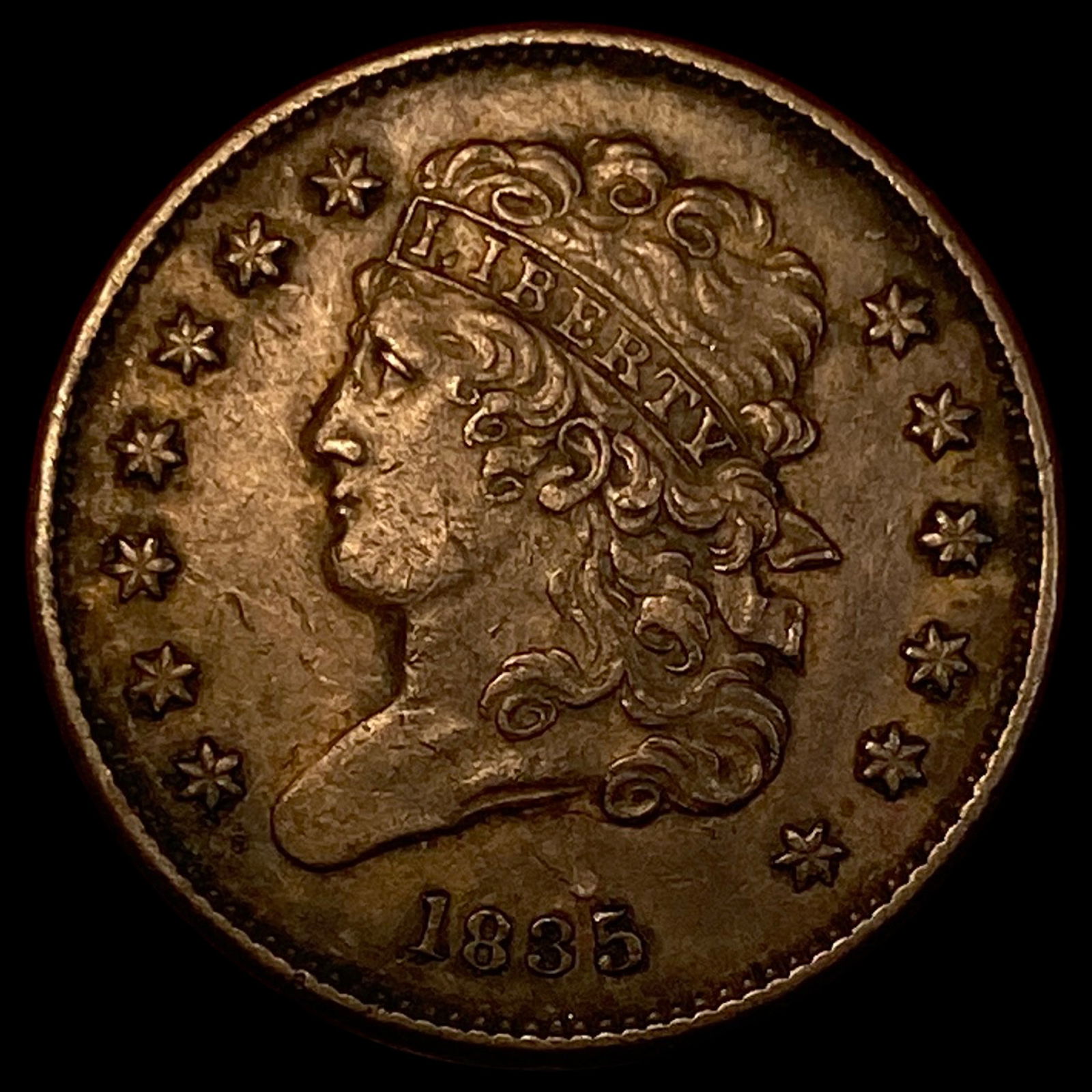 1835 Classic Head Half Cent CHOICE AU (1 of 2)