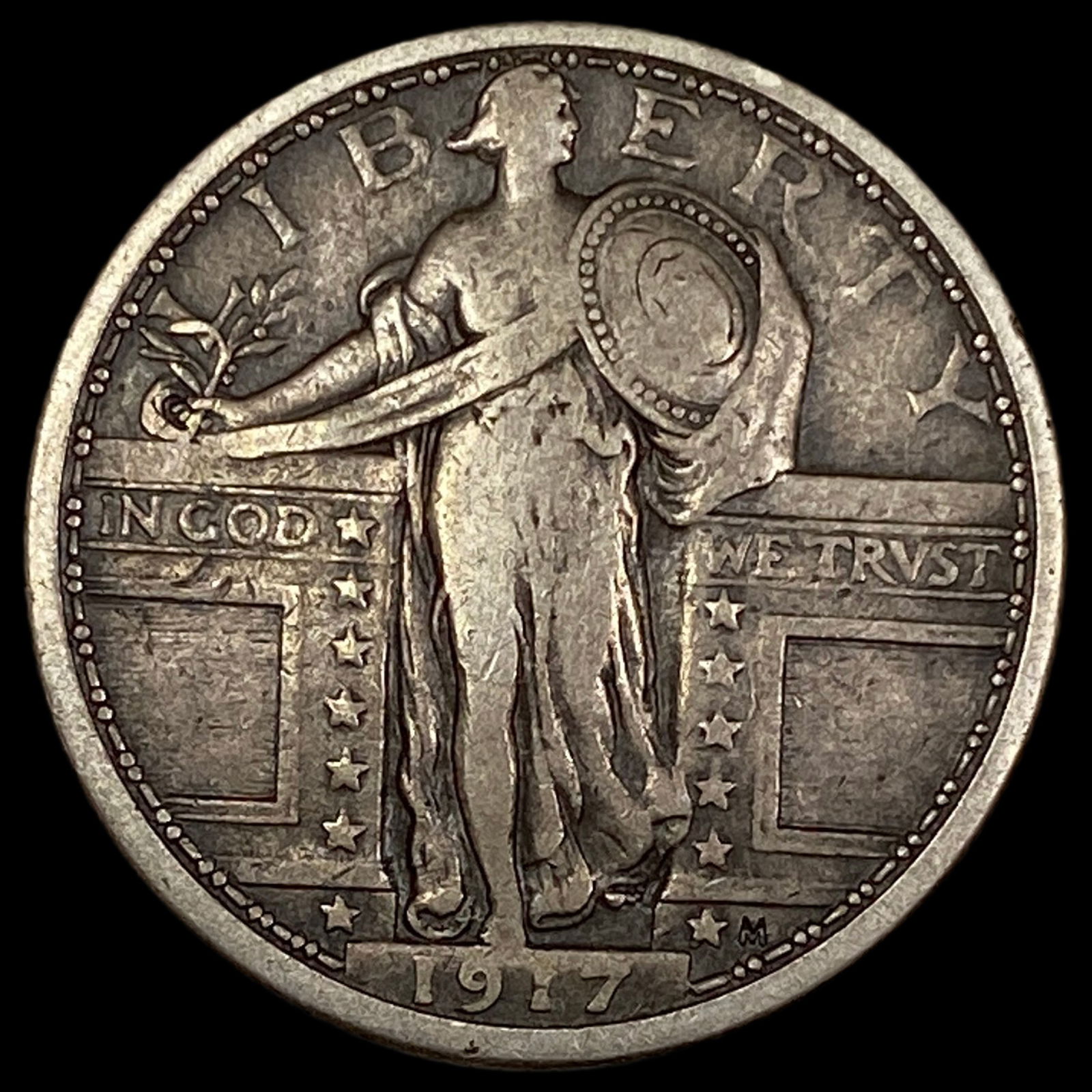 1917 Type 1 Standing Liberty Quarter LIGHTLY CIRCULATED (1 of 2)