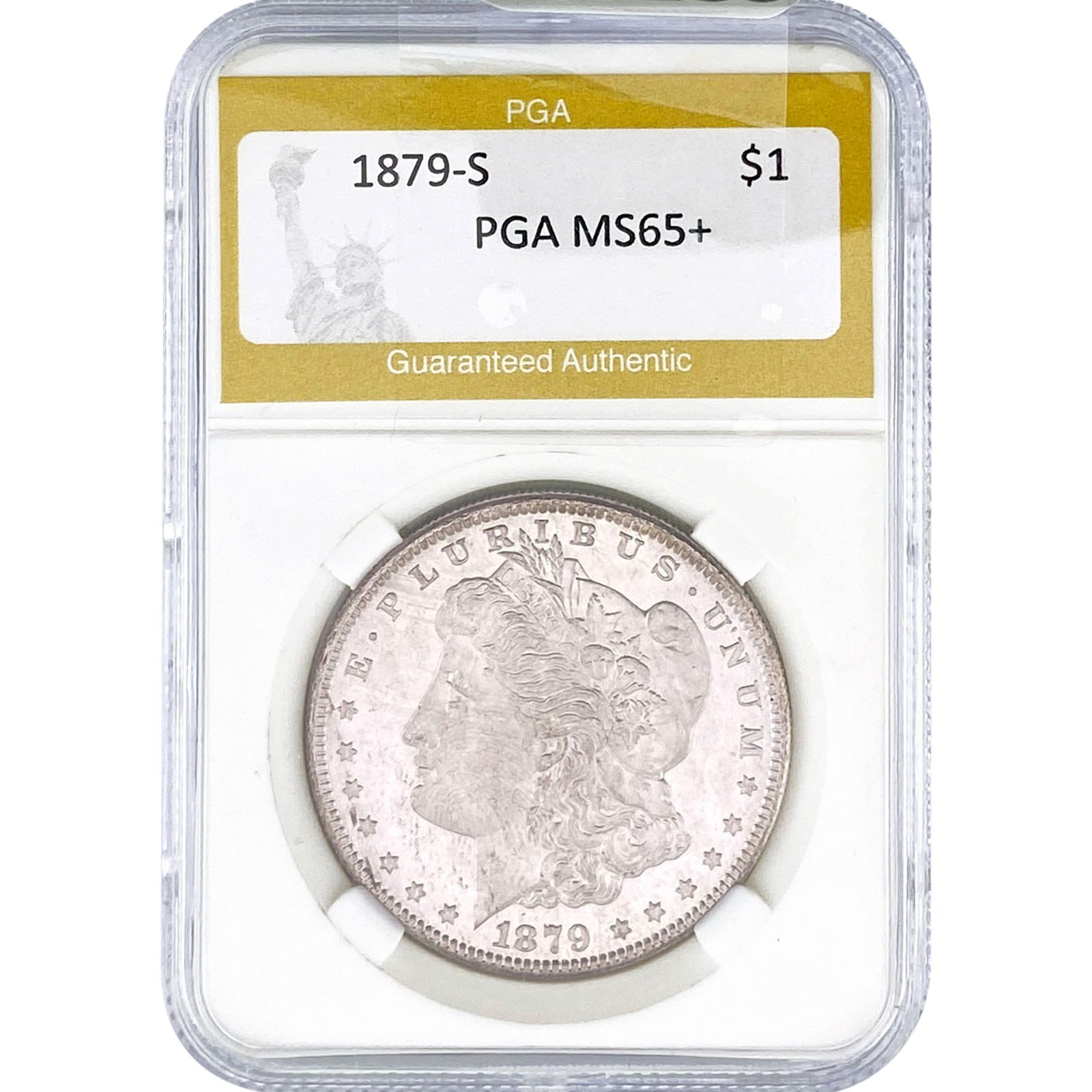 1879-S Morgan Silver Dollar PGA MS65+: 1879-S Morgan Silver Dollar PGA MS65+
