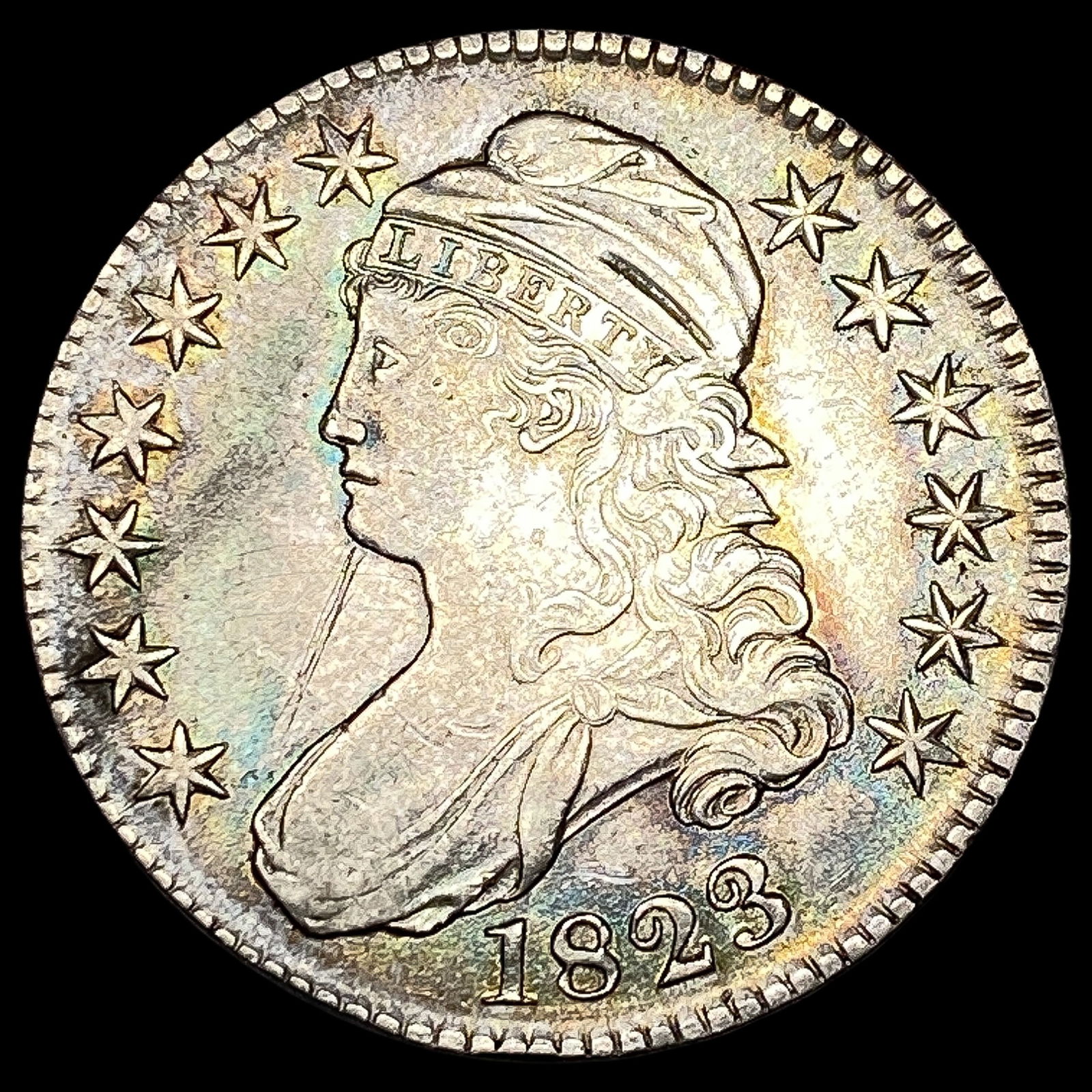 1823 Capped Bust Half Dollar ABOUT UNCIRCULATED (1 of 2)