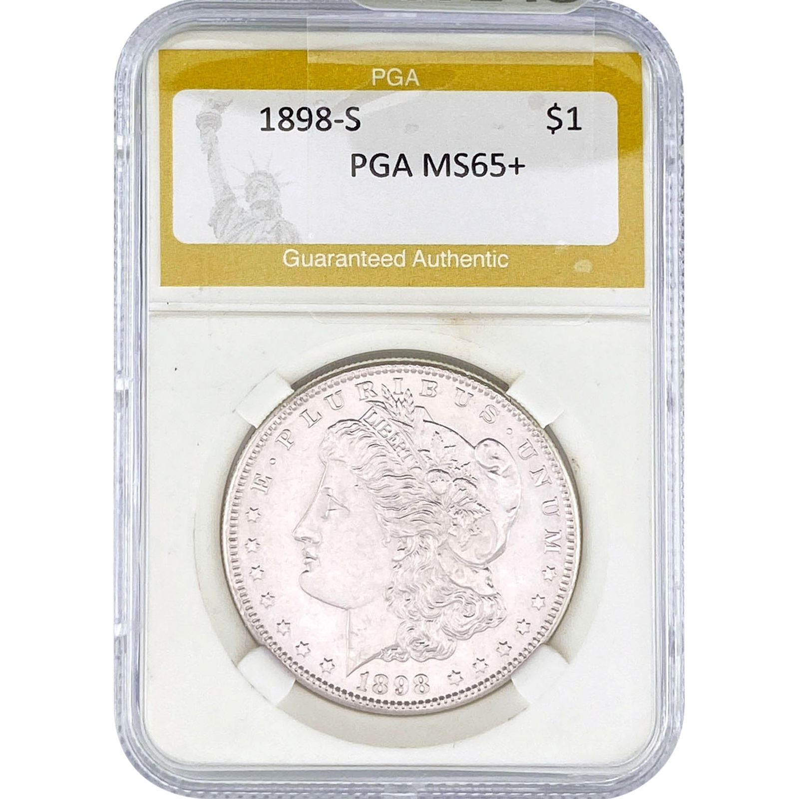 1898-S Morgan Silver Dollar PGA MS65+ (1 of 2)