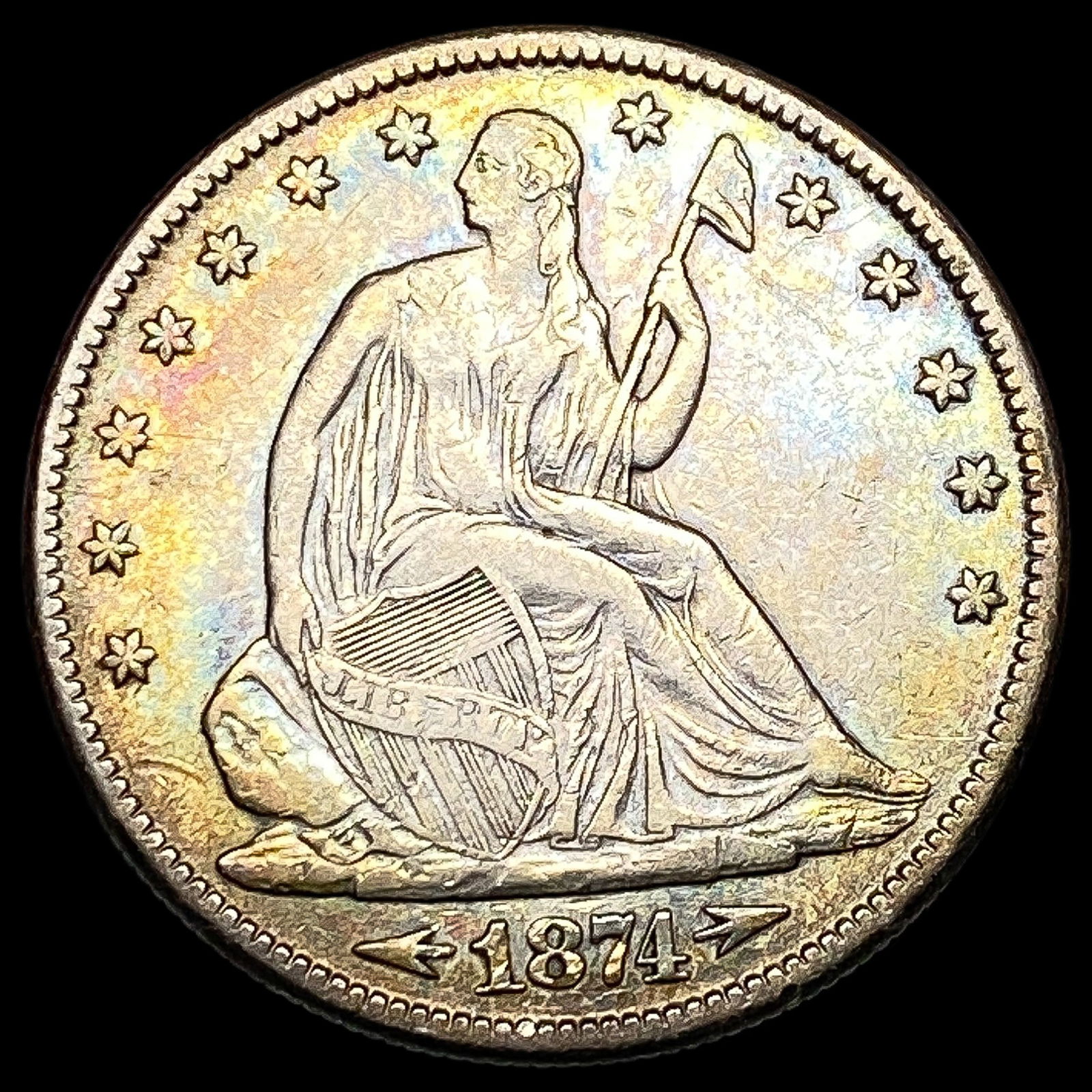1874 Arrows Seated Liberty Half Dollar NEARLY UNCIRCULATED (1 of 2)
