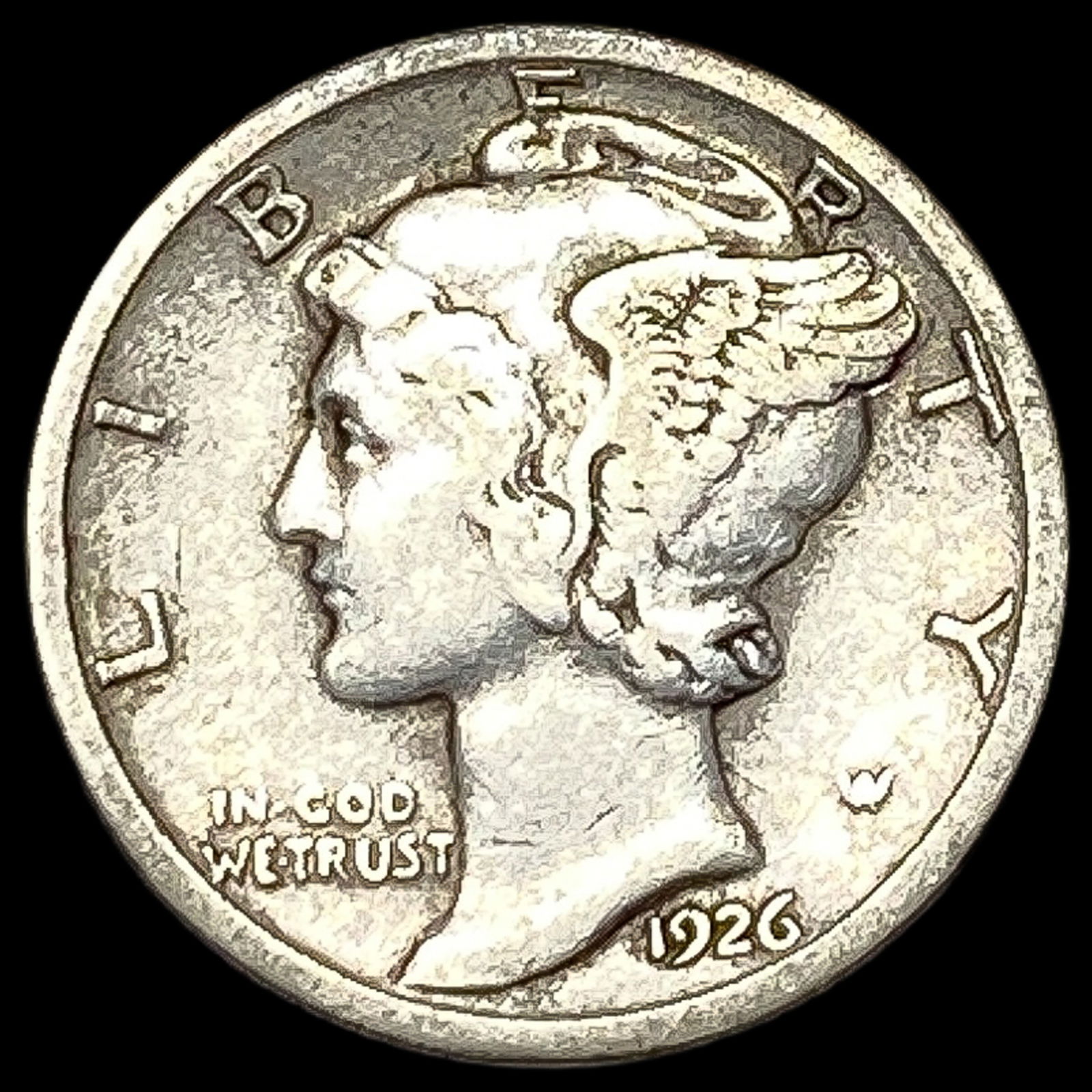 1926-S Mercury Dime NEARLY UNCIRCULATED (1 of 2)