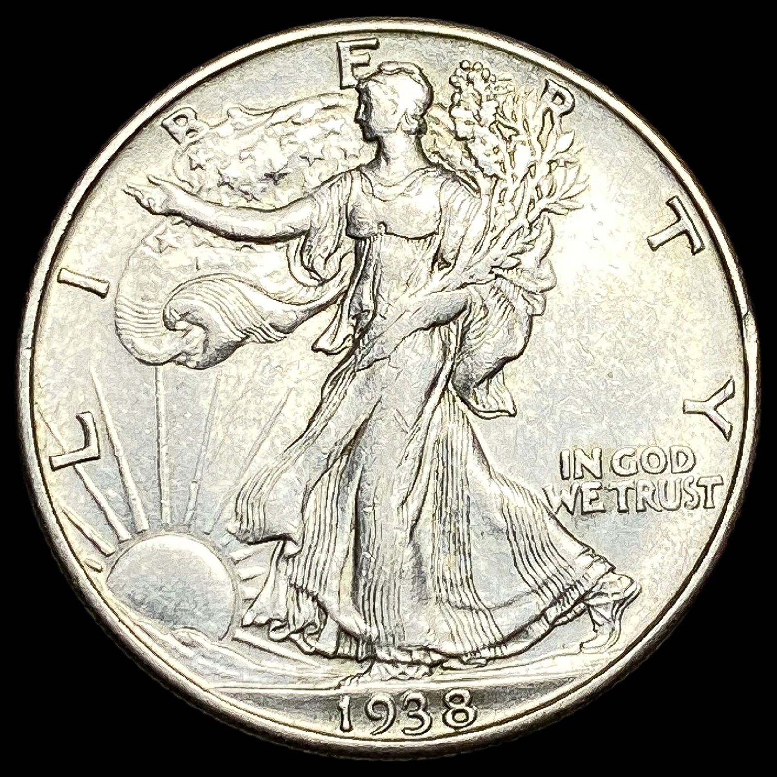 1938-D Walking Liberty Half Dollar ABOUT UNCIRCULATED (1 of 2)