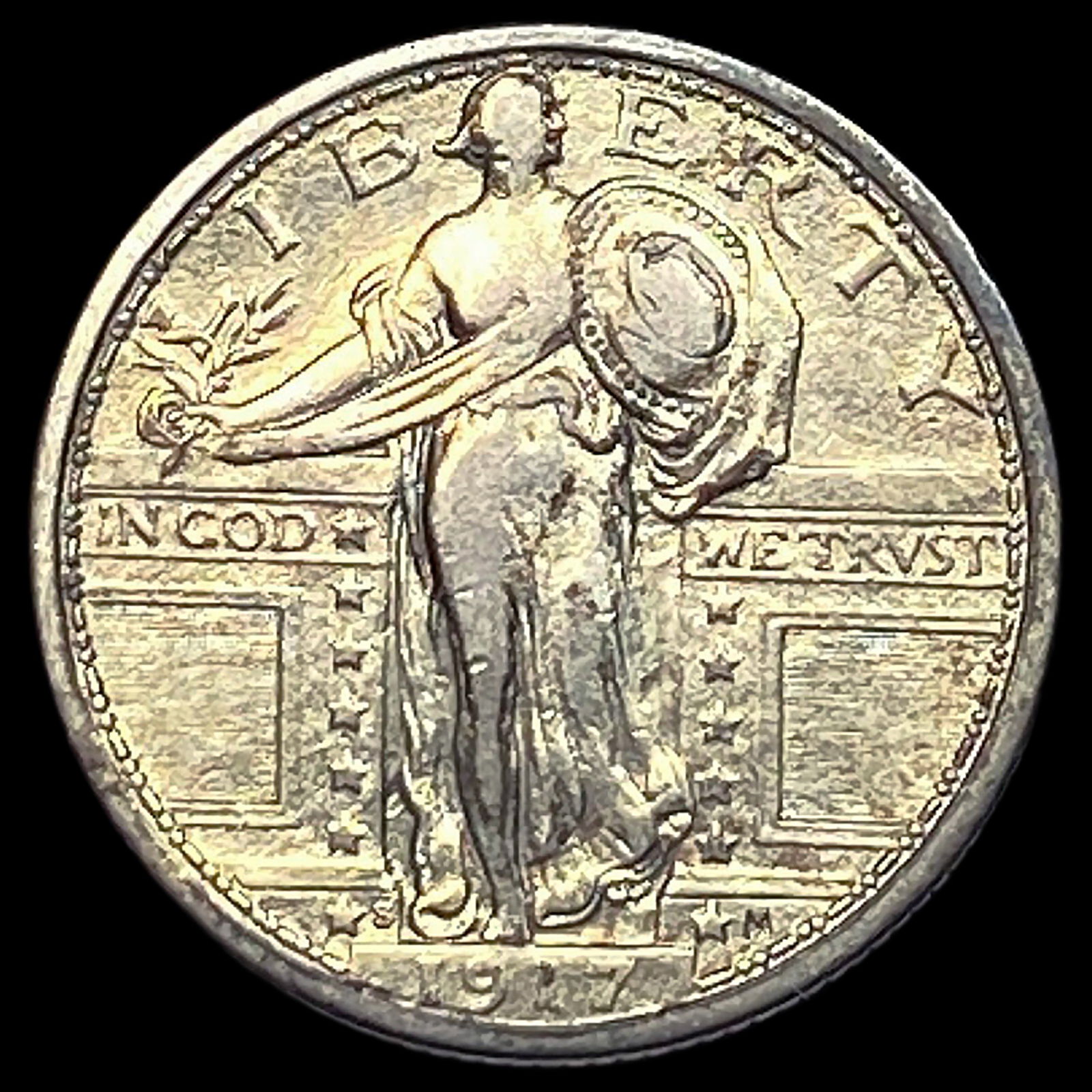 1917-S Type 1 Standing Liberty Quarter NEARLY UNCIRCULATED (1 of 2)