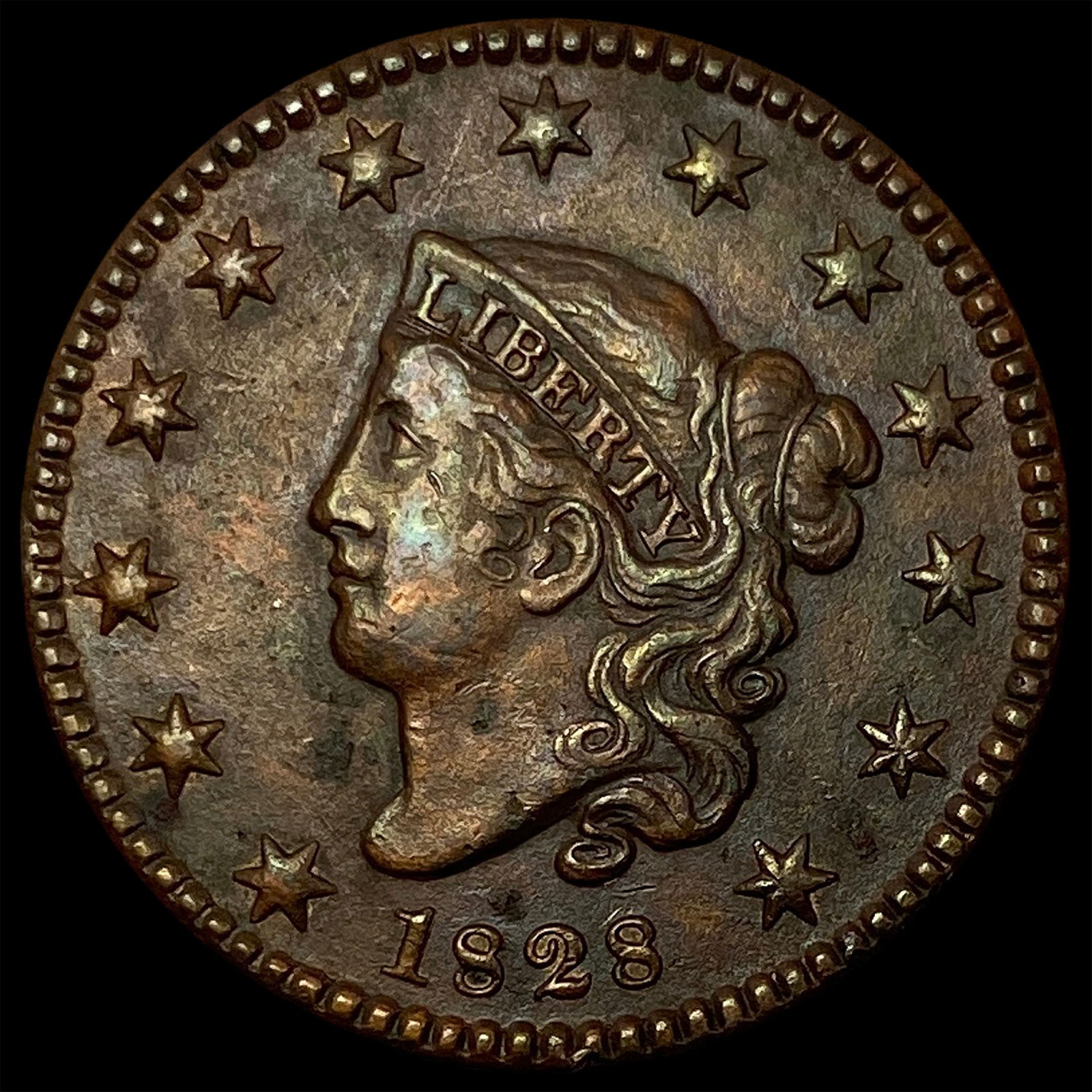 1828 Coronet Head Large Cent CLOSELY UNCIRCULATED (1 of 2)