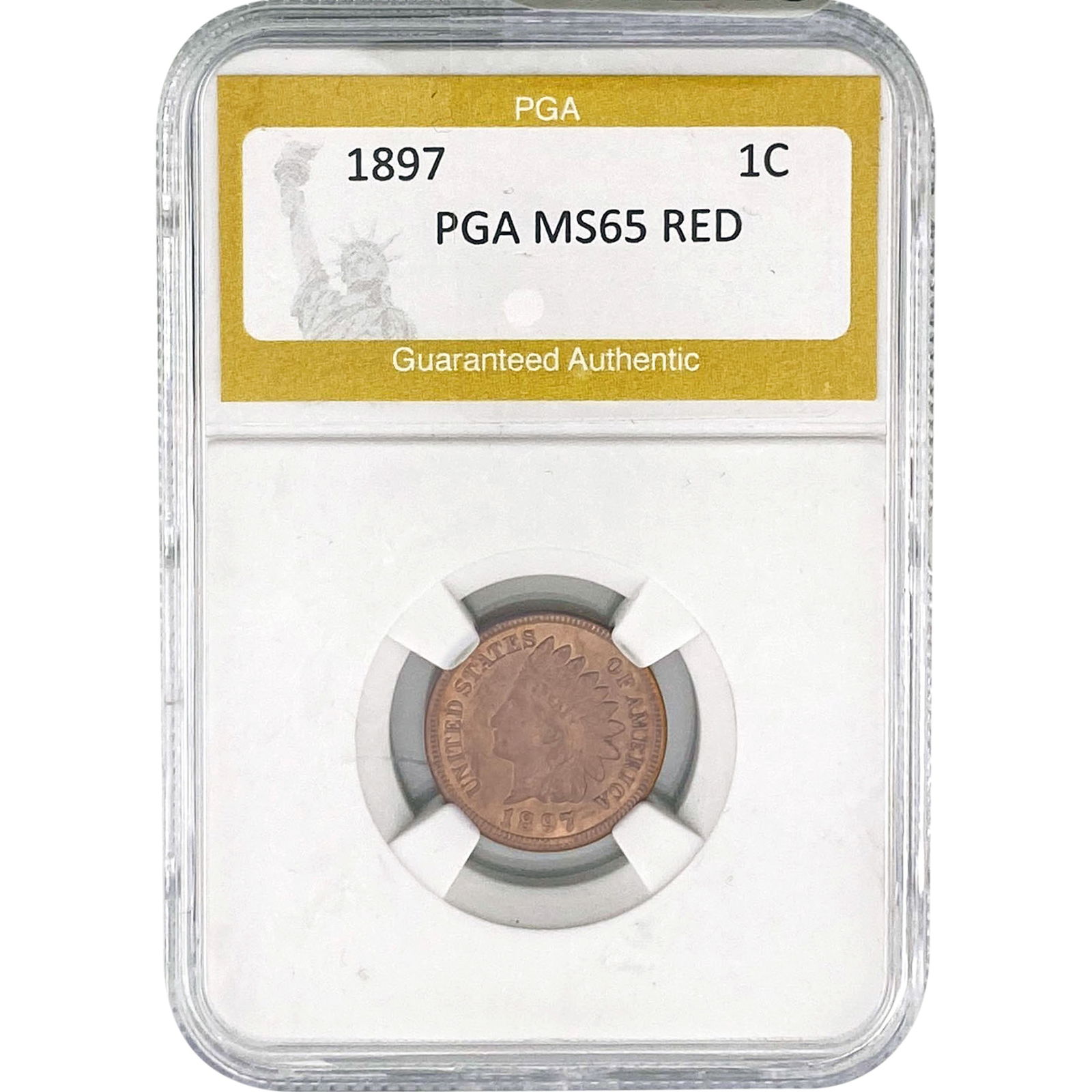 1897 Indian Head Cent PGA MS65 RED (1 of 2)