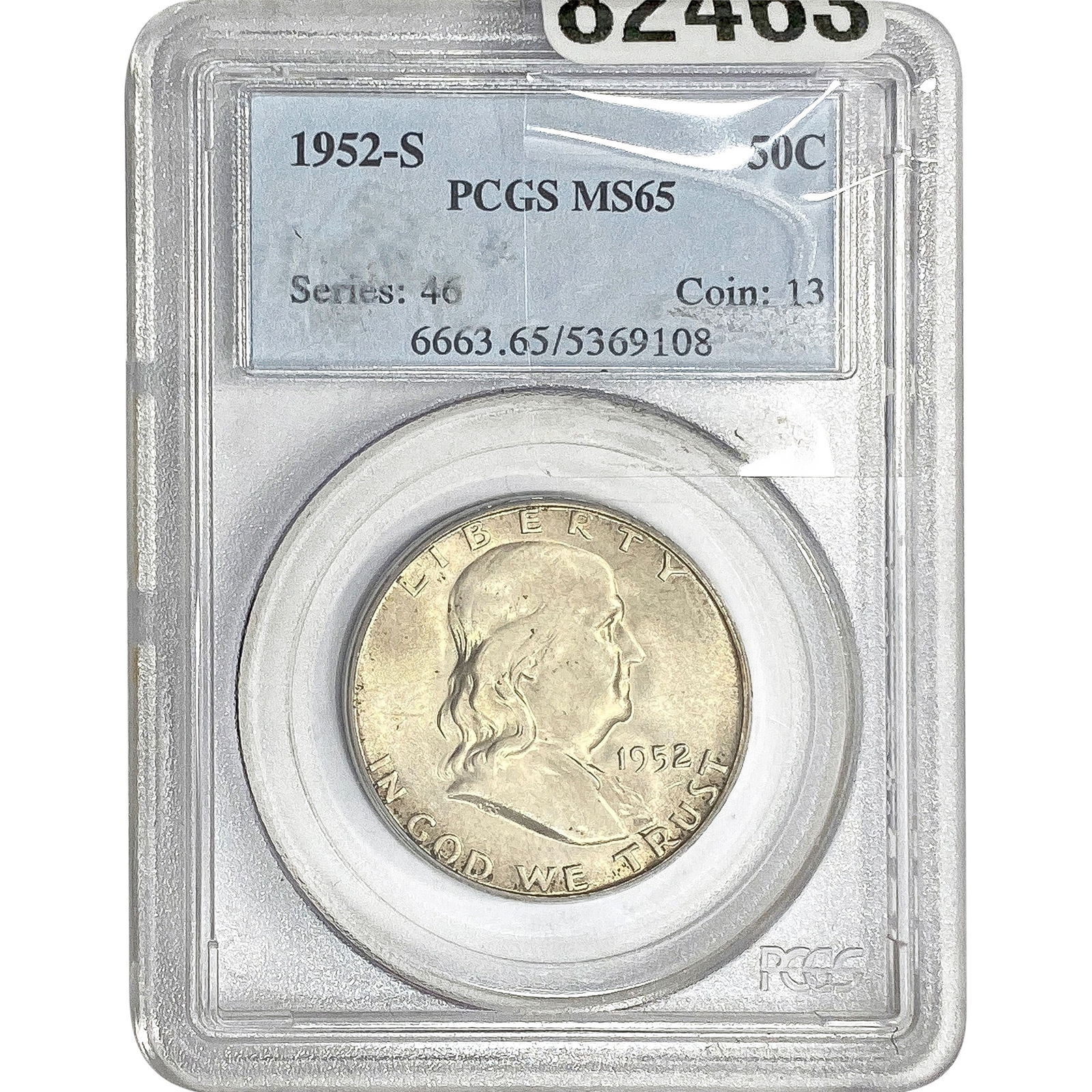 1952-S Franklin Half Dollar PCGS MS65 (1 of 2)