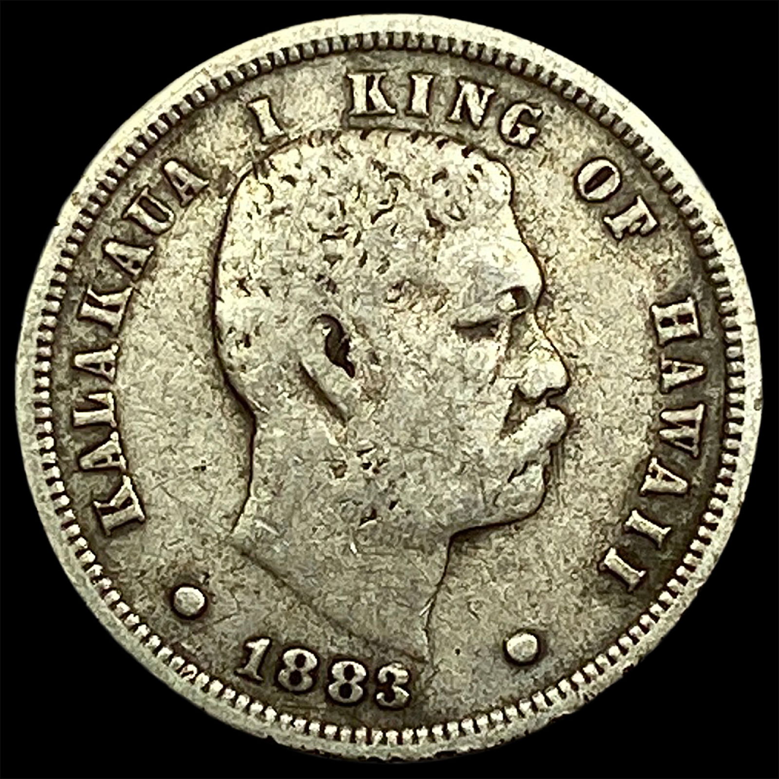 1883 Hawaii Silver Dime ABOUT UNCIRCULATED (1 of 2)