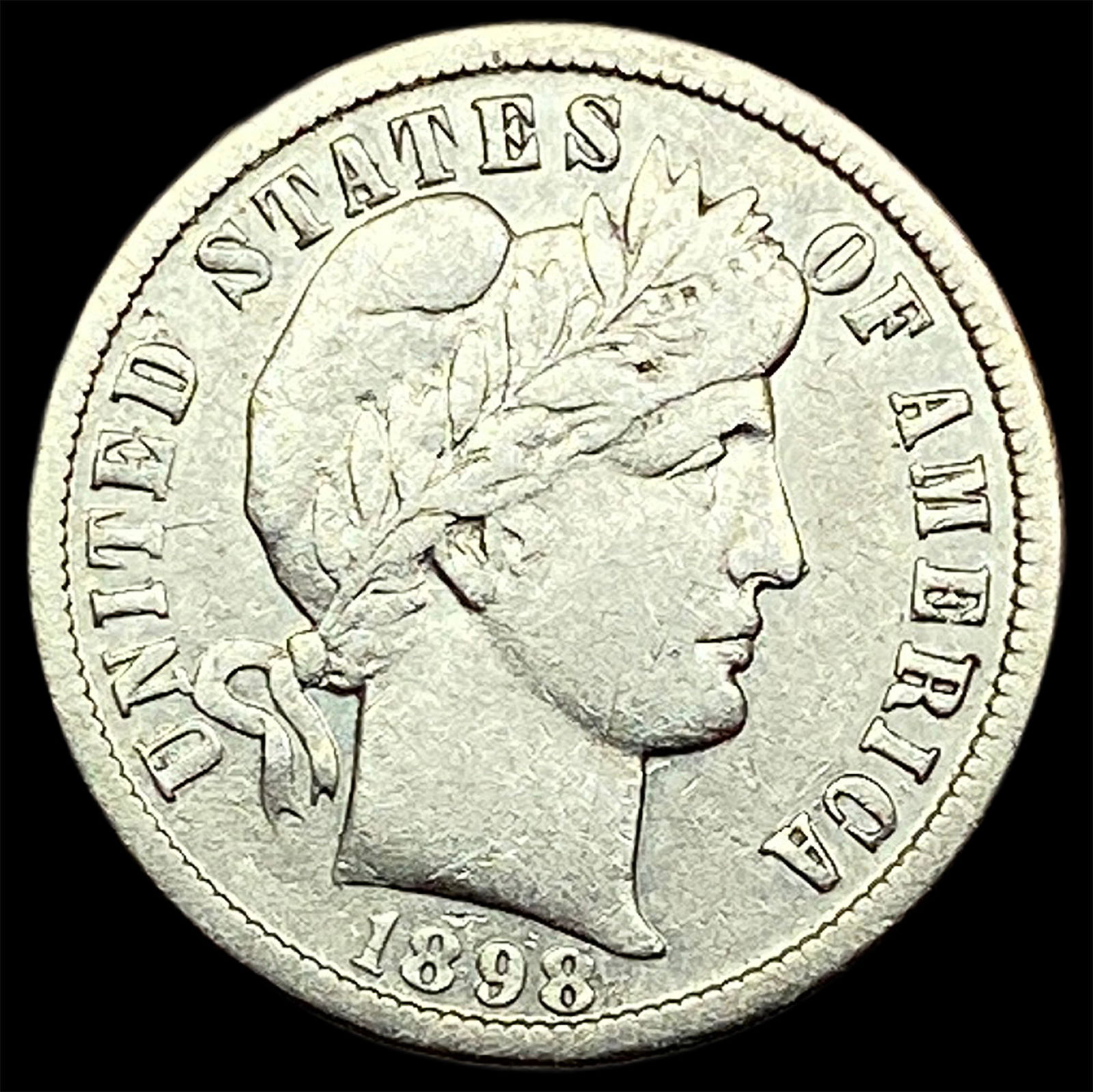 1898-O Silver Barber Dime NEARLY UNCIRCULATED (1 of 2)