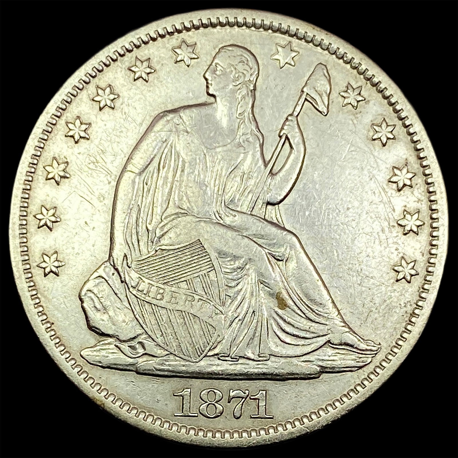 1871-S Seated Liberty Half Dollar CLOSELY UNCIRCULATED (1 of 2)