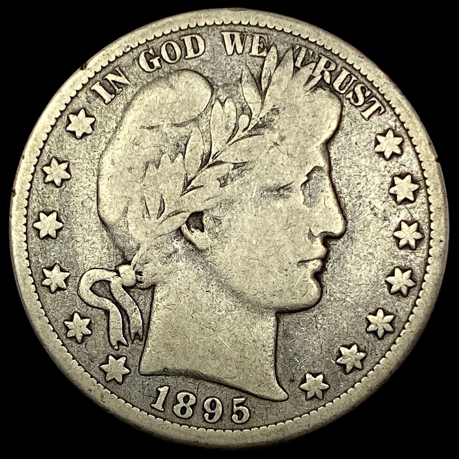 1895-O Silver Barber Half Dollar LIGHTLY CIRCULATED (1 of 2)