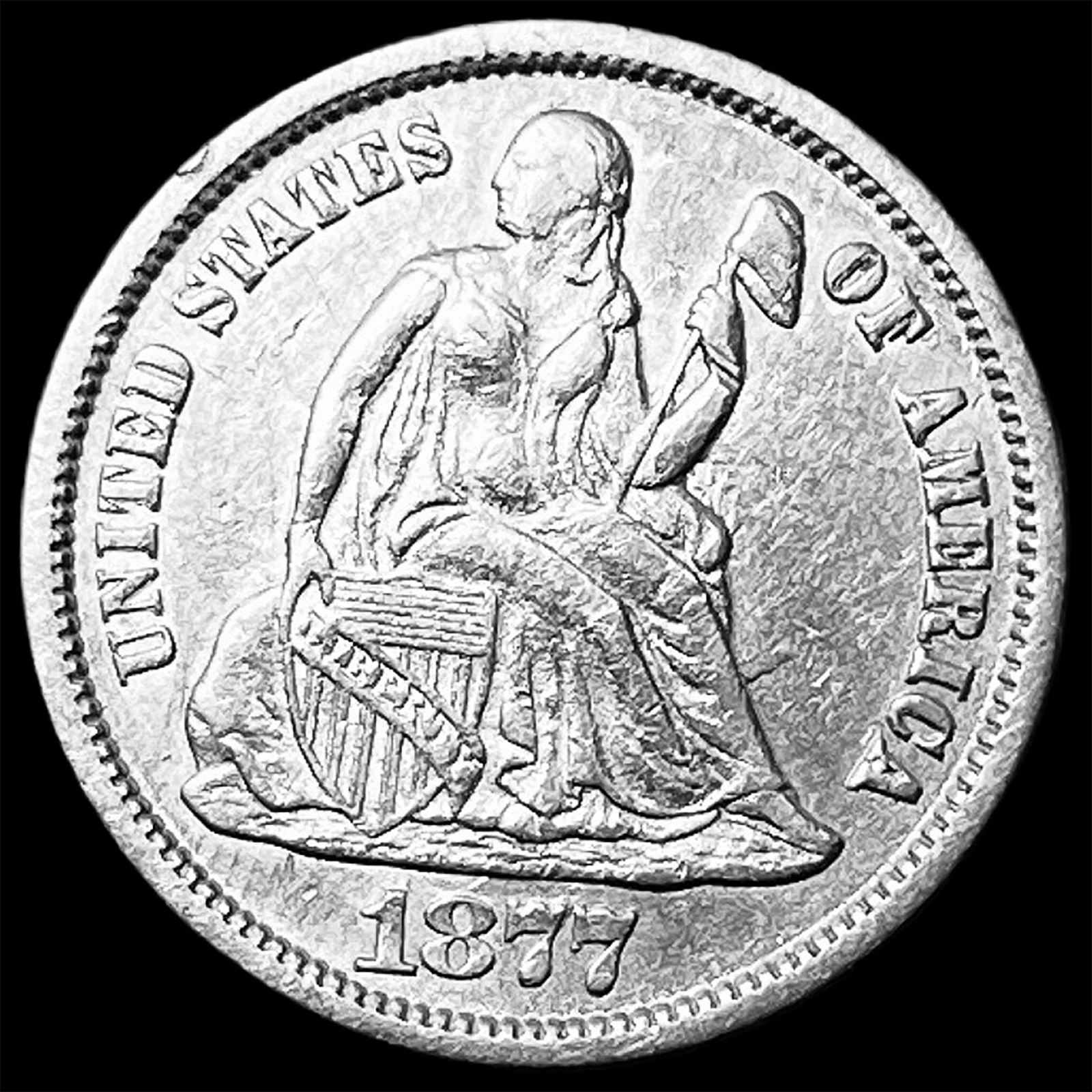 1877-CC Seated Liberty Dime CLOSELY UNCIRCULATED (1 of 2)