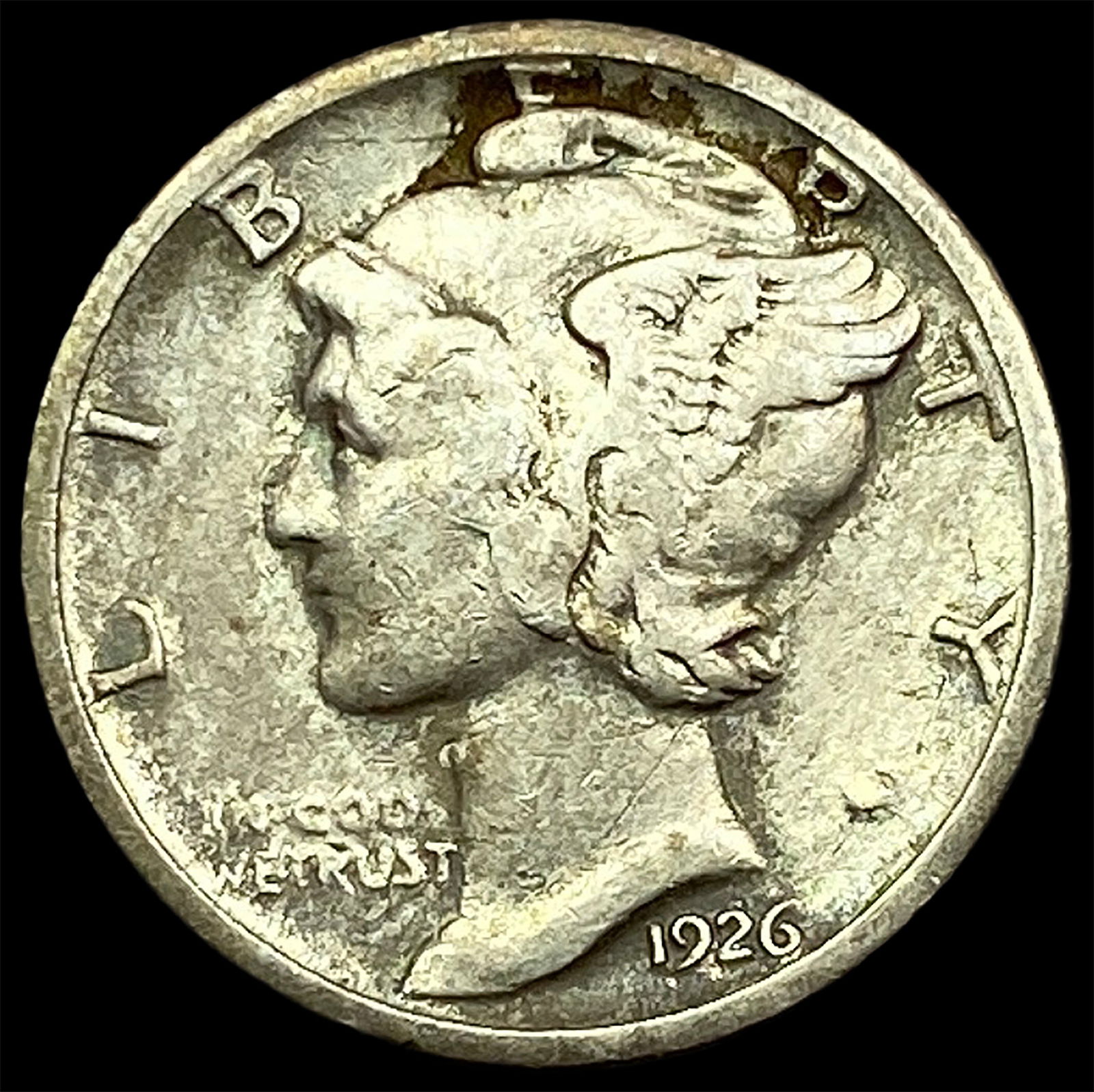1926-S Silver Mercury Dime NEARLY UNCIRCULATED (1 of 2)