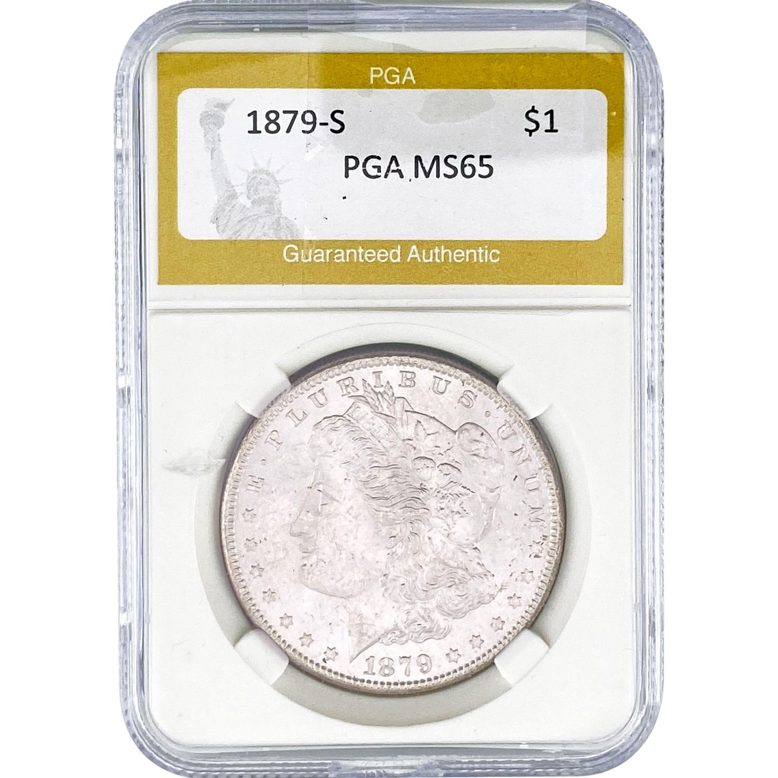 1879-S Morgan Silver Dollar PGA MS65: 1879-S Morgan Silver Dollar PGA MS65