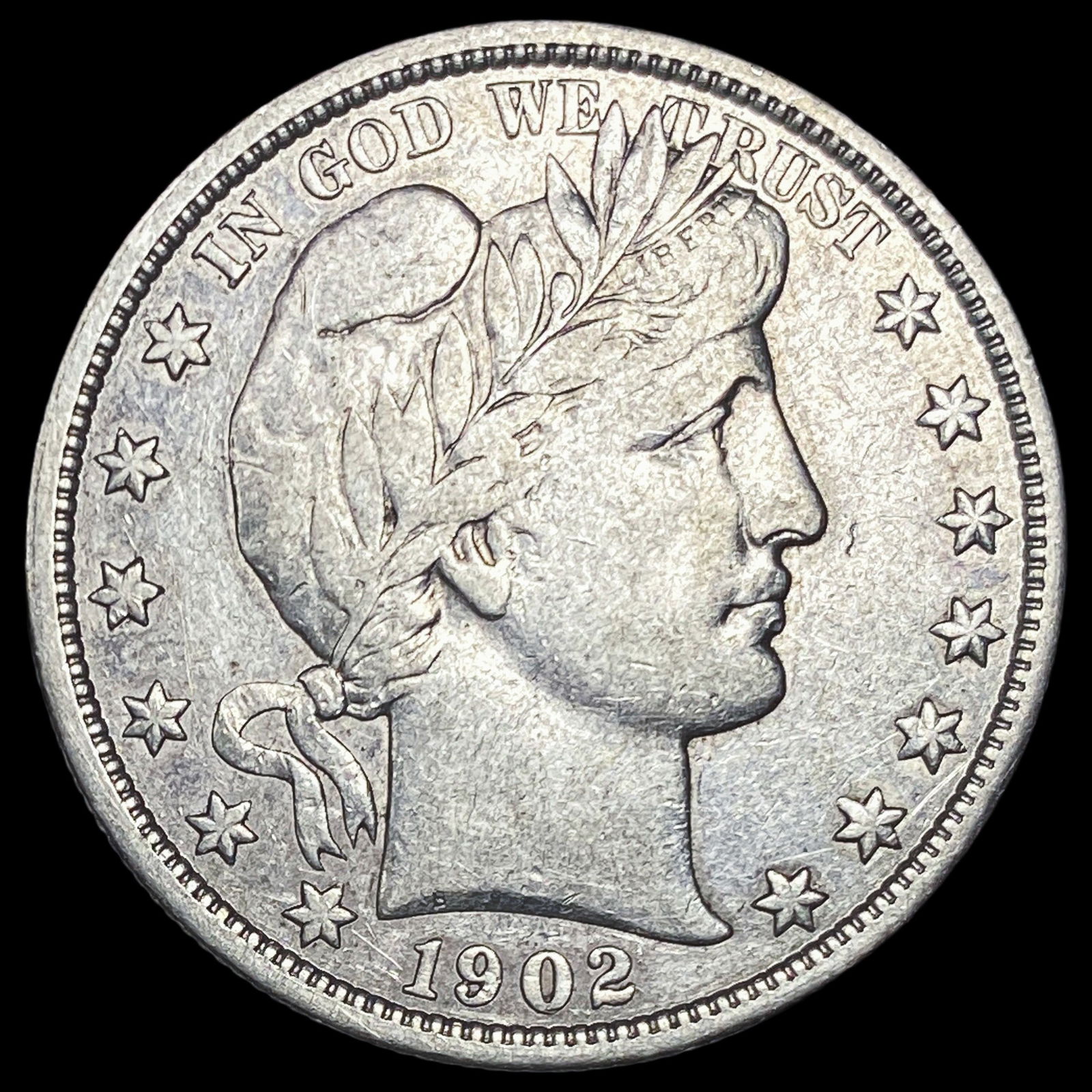 1902-O Silver Barber Half Dollar NEARLY UNCIRCULATED (1 of 2)