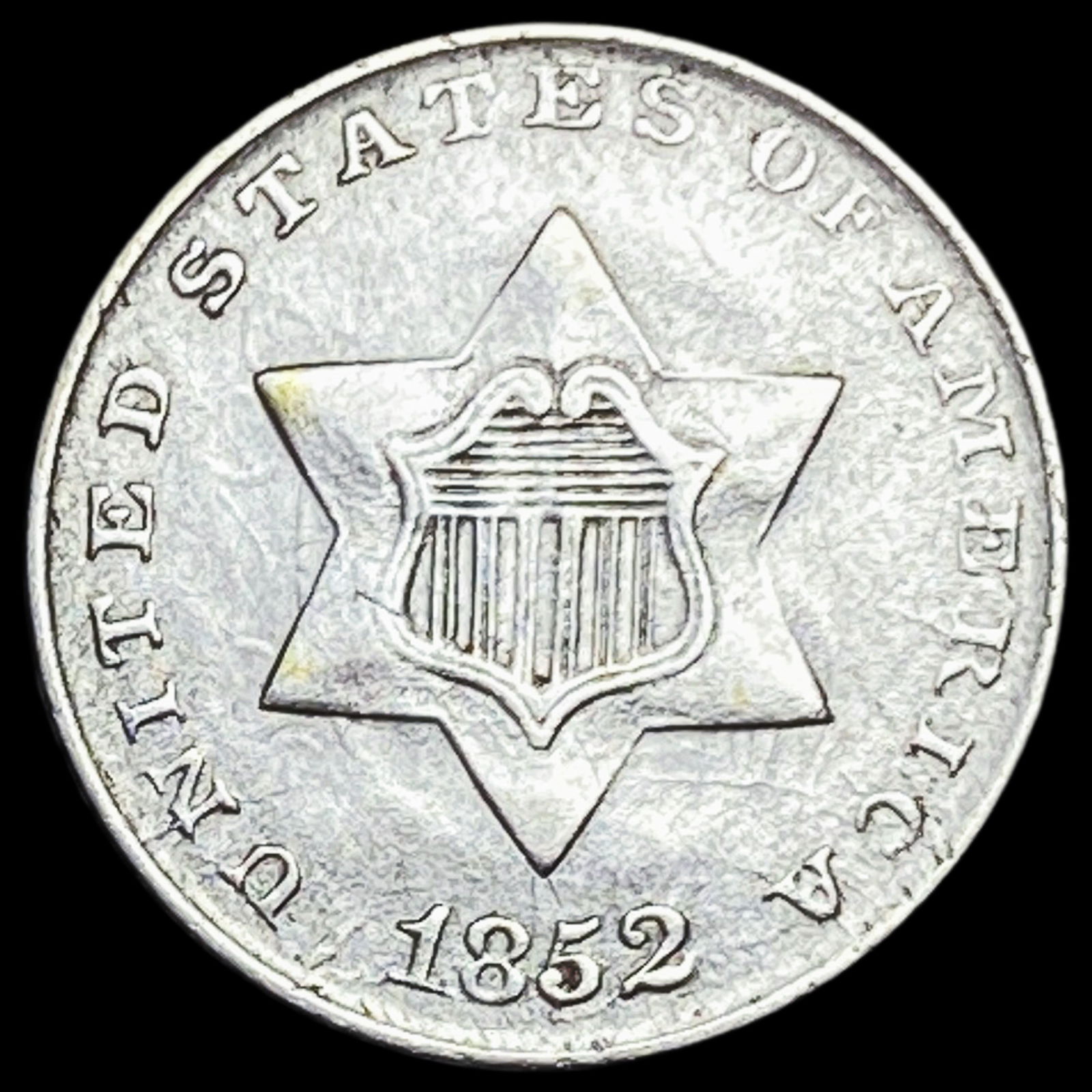 1852 Silver Three-Cent Piece CHOICE AU (1 of 2)