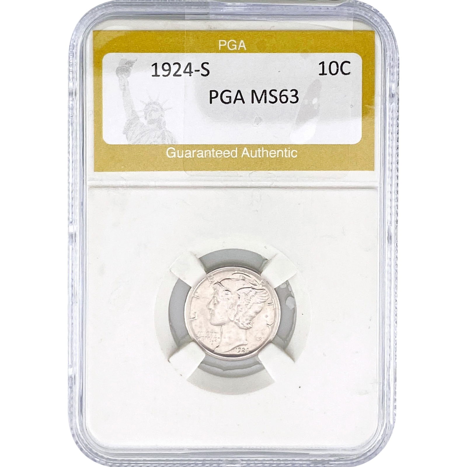 1924-S Mercury Silver Dime PGA MS63 (1 of 2)