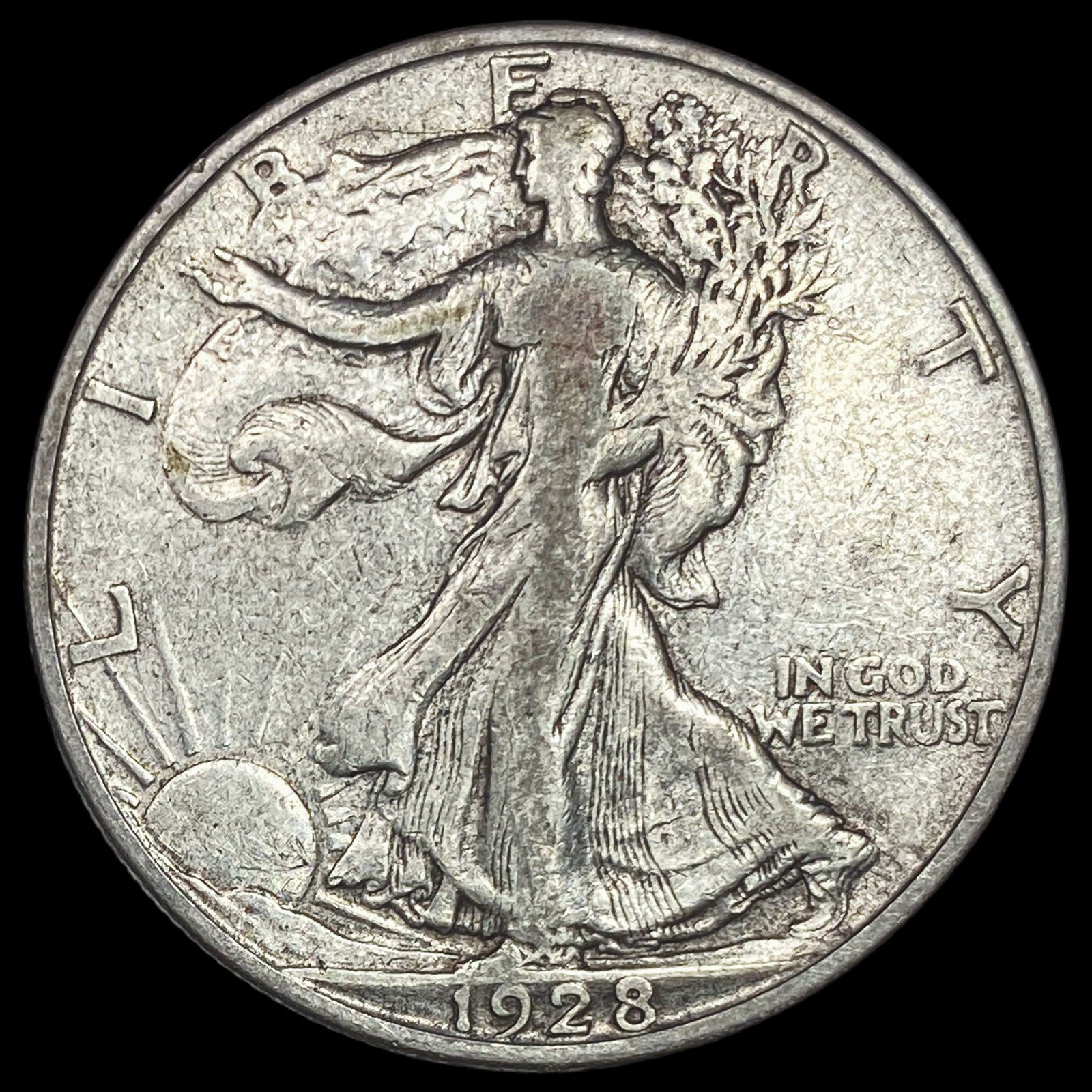 1928-S Walking Liberty Half Dollar LIGHTLY CIRCULATED (1 of 2)