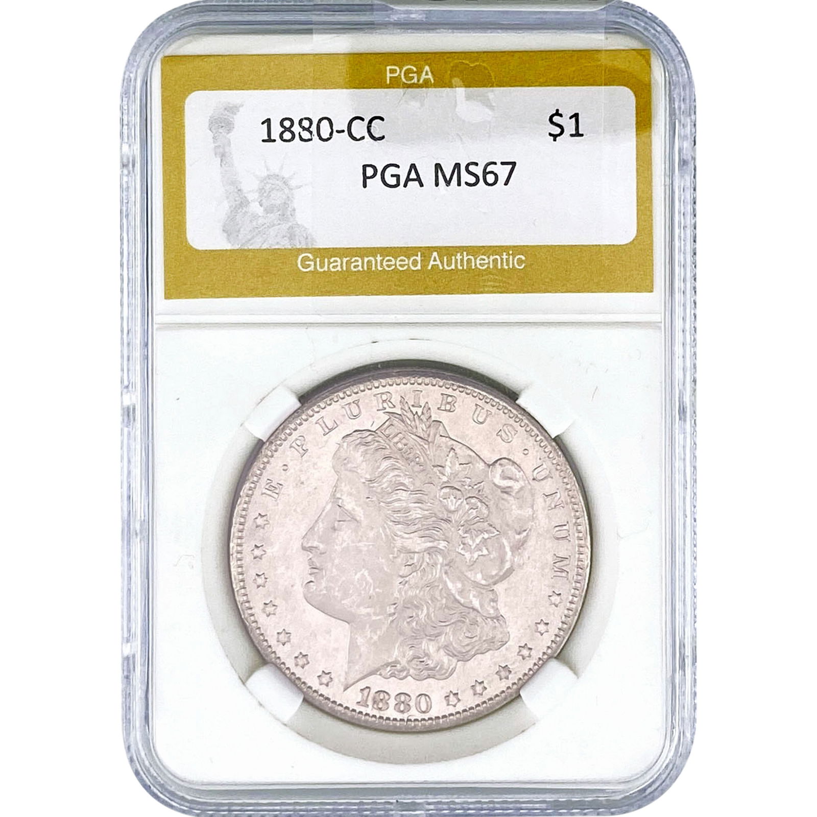 1880-CC Morgan Silver Dollar PGA MS67: 1880-CC Morgan Silver Dollar PGA MS67
