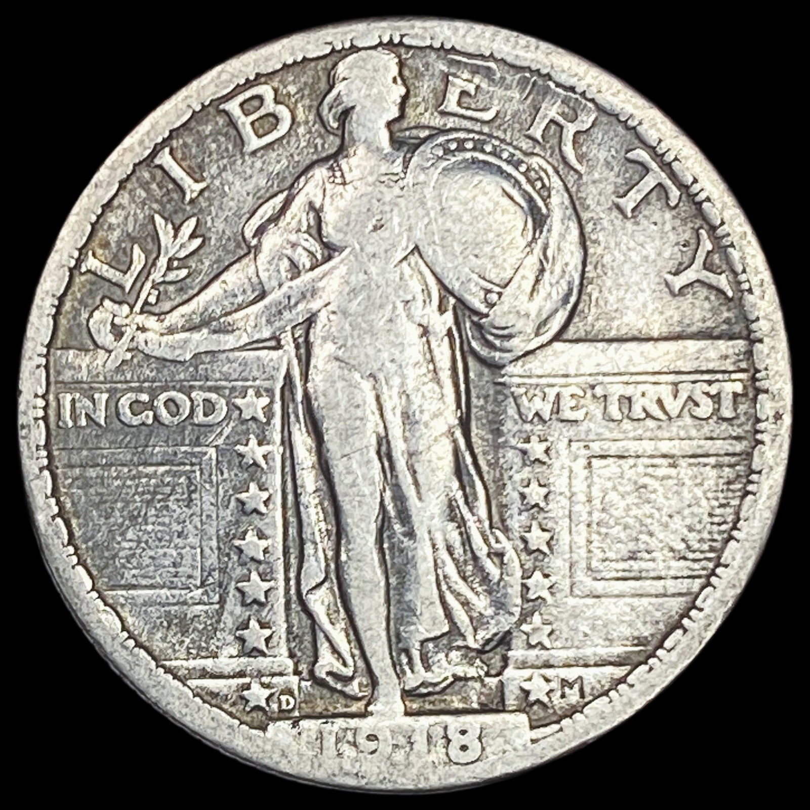 1918-D Standing Liberty Quarter LIGHTLY CIRCULATED (1 of 2)