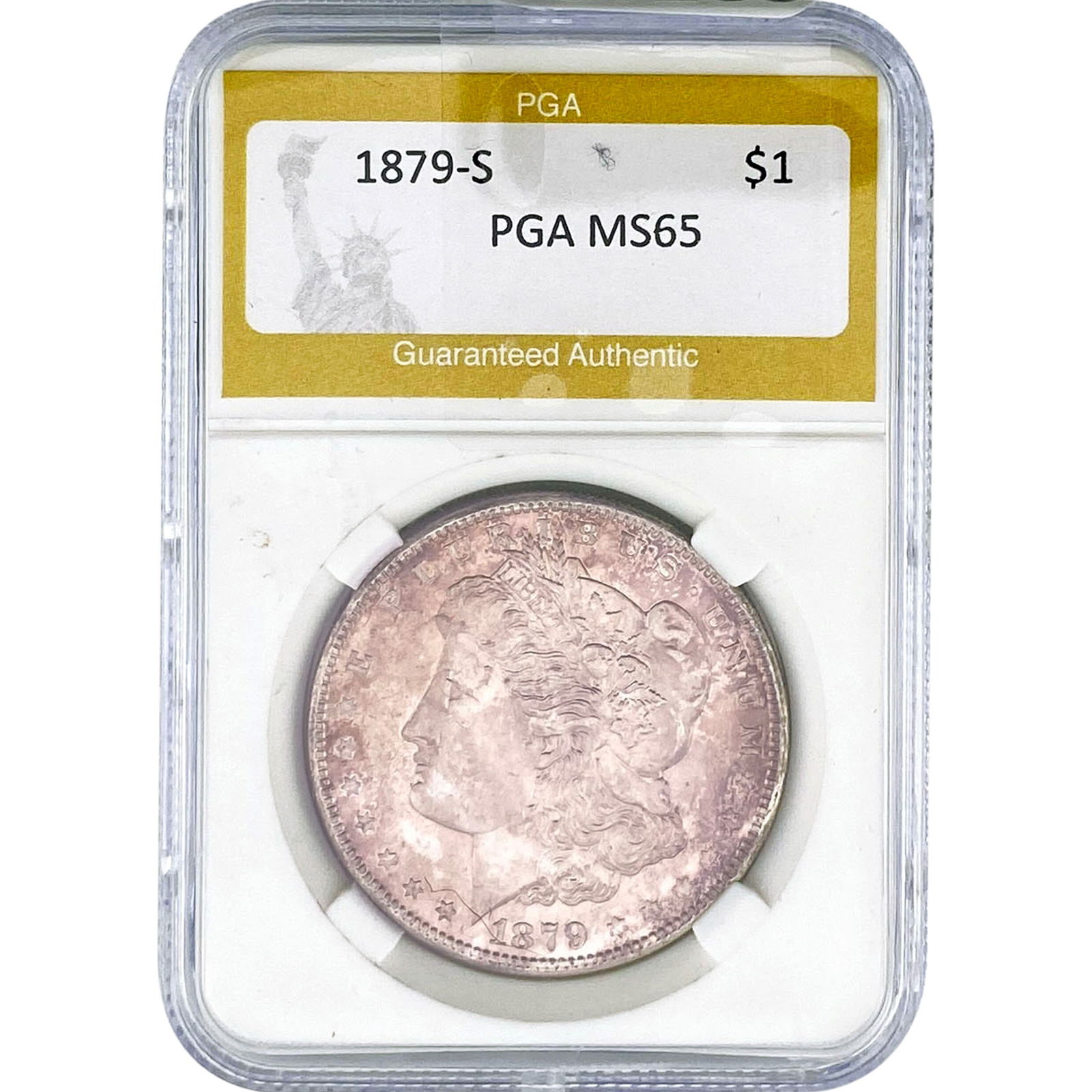 1879-S Morgan Silver Dollar PGA MS65: 1879-S Morgan Silver Dollar PGA MS65